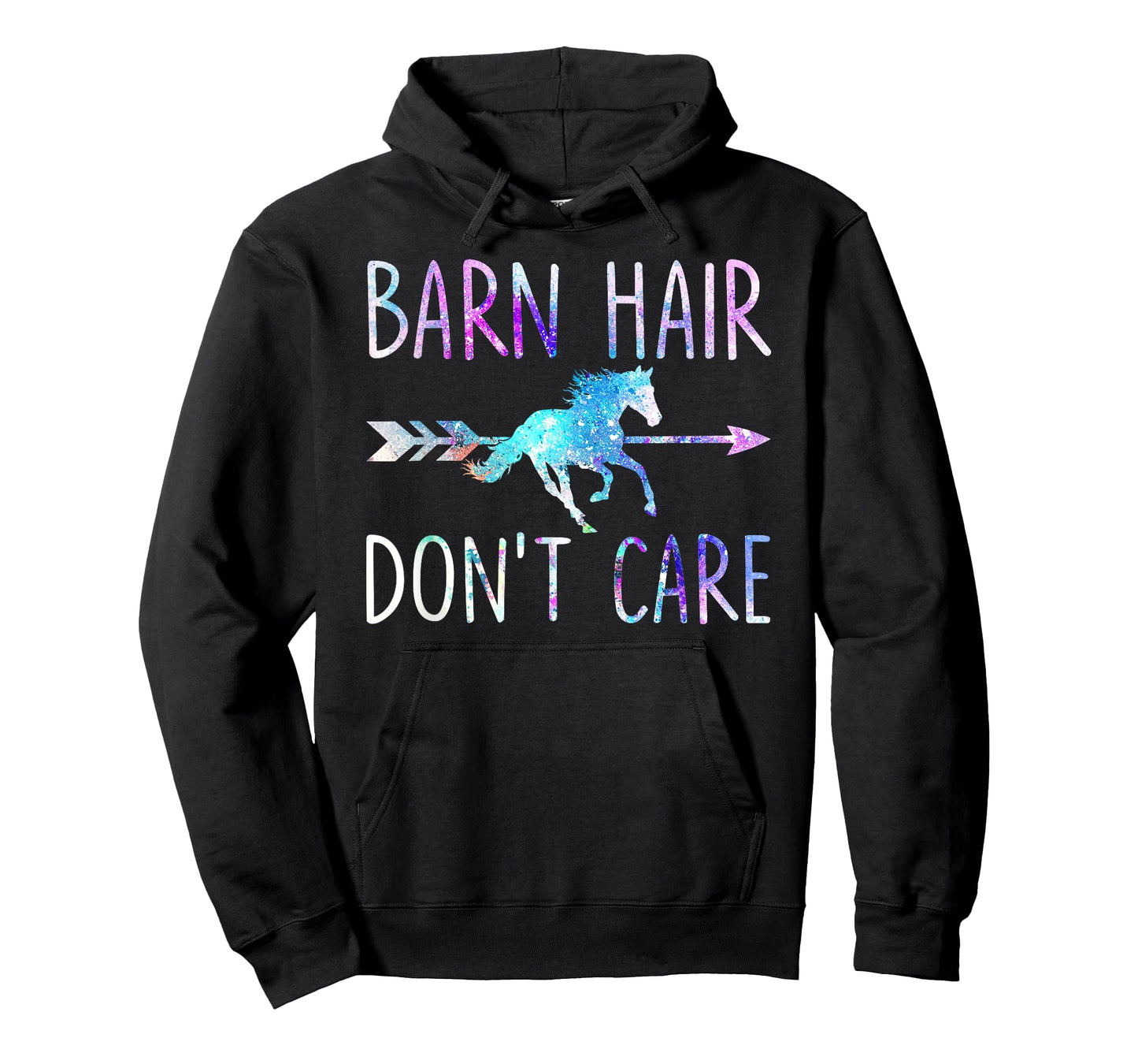 BARN HAIR DON'T CARE Love Horse Riding Equestrian Rider Girl T-Shirt