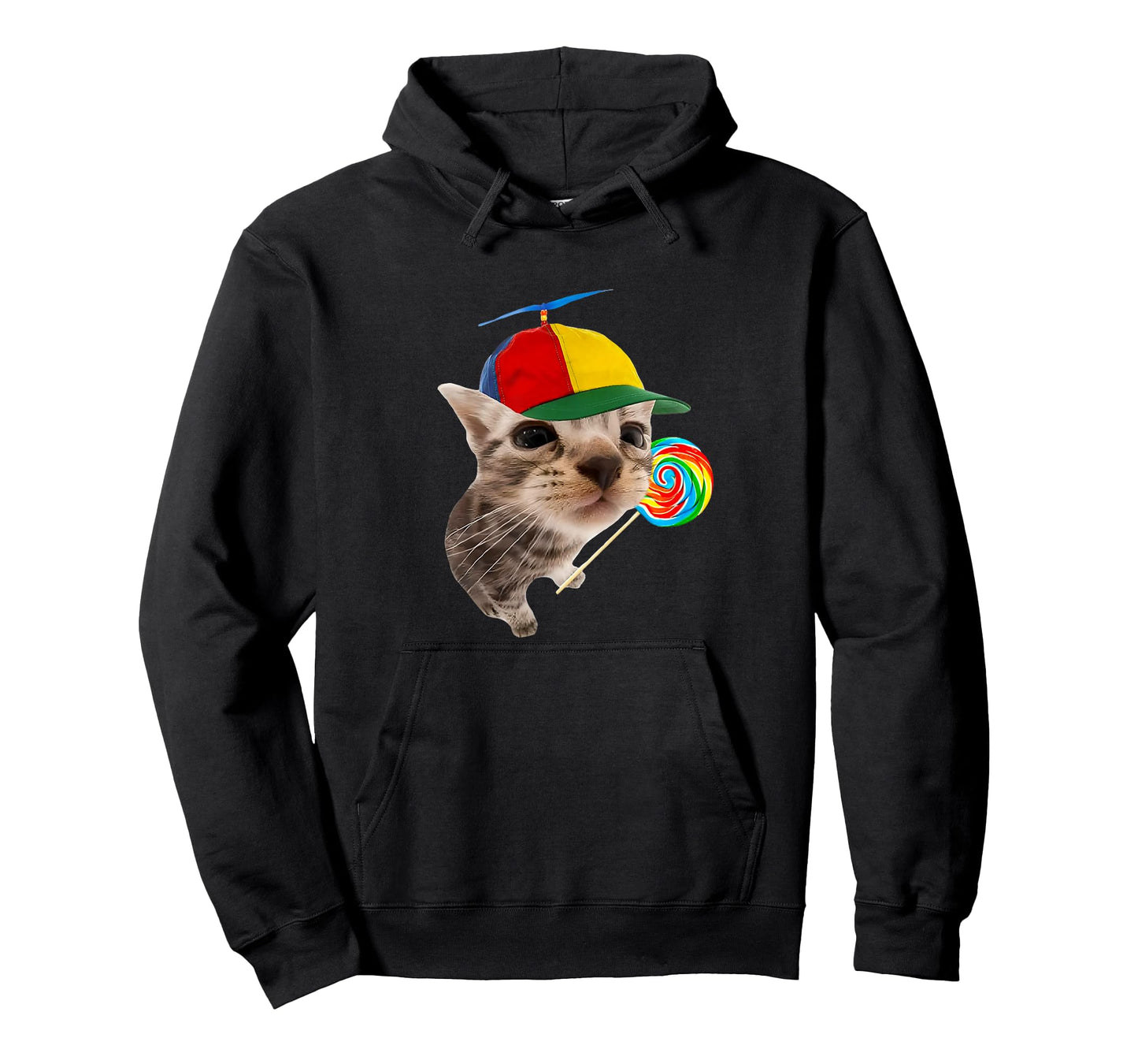 Silly Cat with Lollipop Meme T-Shirt