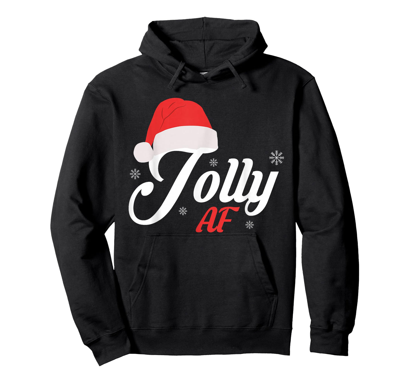 Jolly Santa Hat Snowflakes Merry Christmas T-Shirt