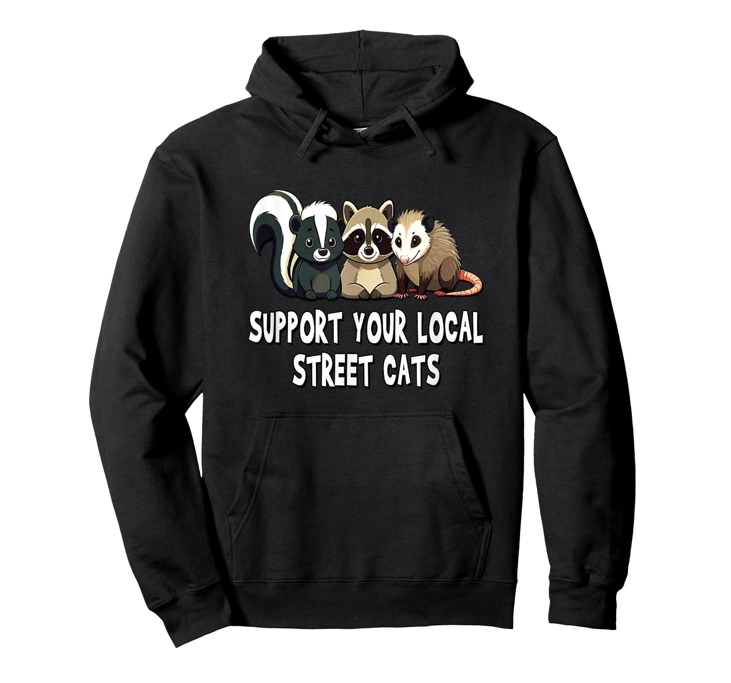 Support Your Local Street Cats - Raccoon, Opossum T-Shirt