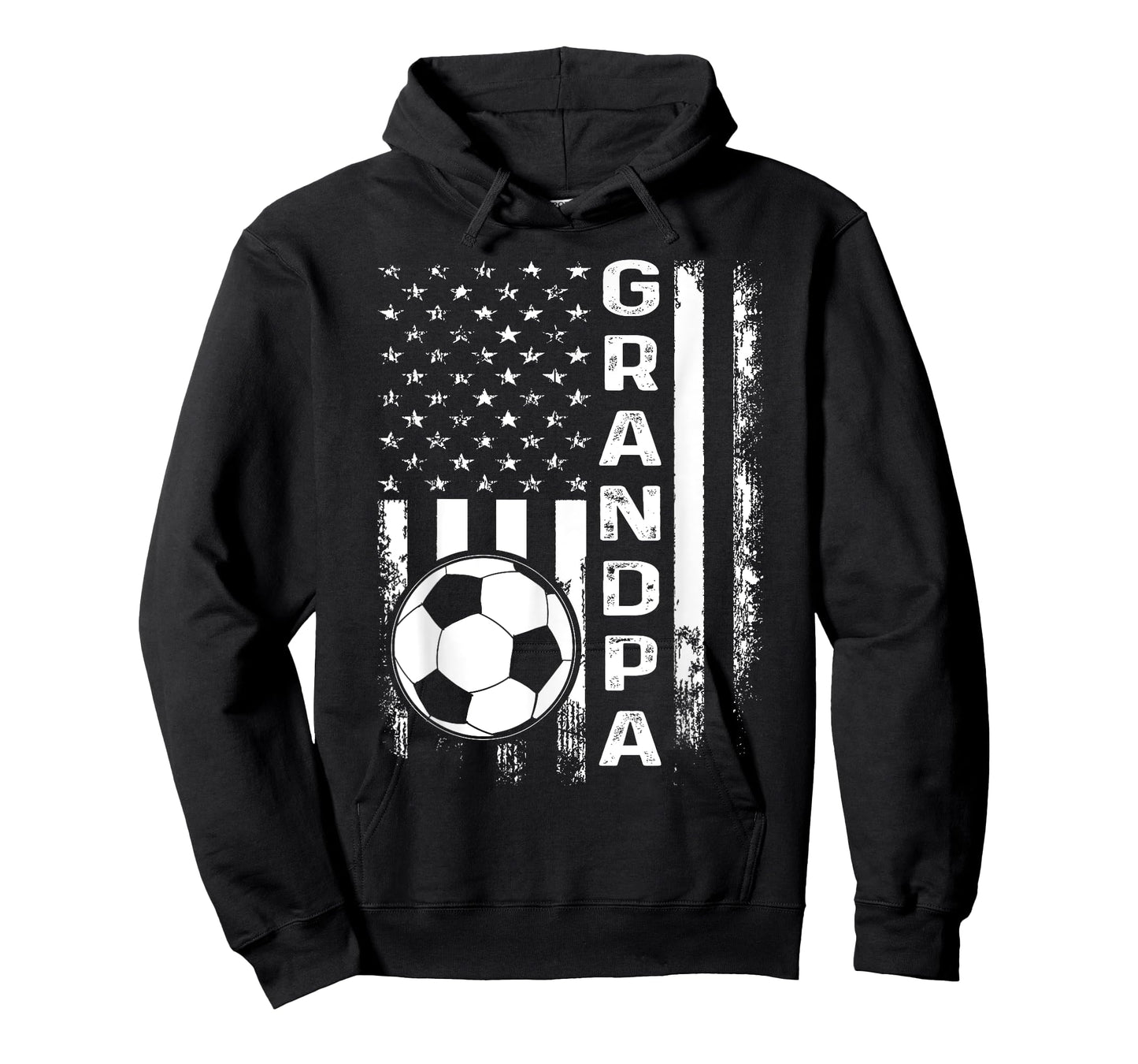 Soccer Grandpa American Flag Vintage Christmas Xmas Women Kids Men T-Shirt