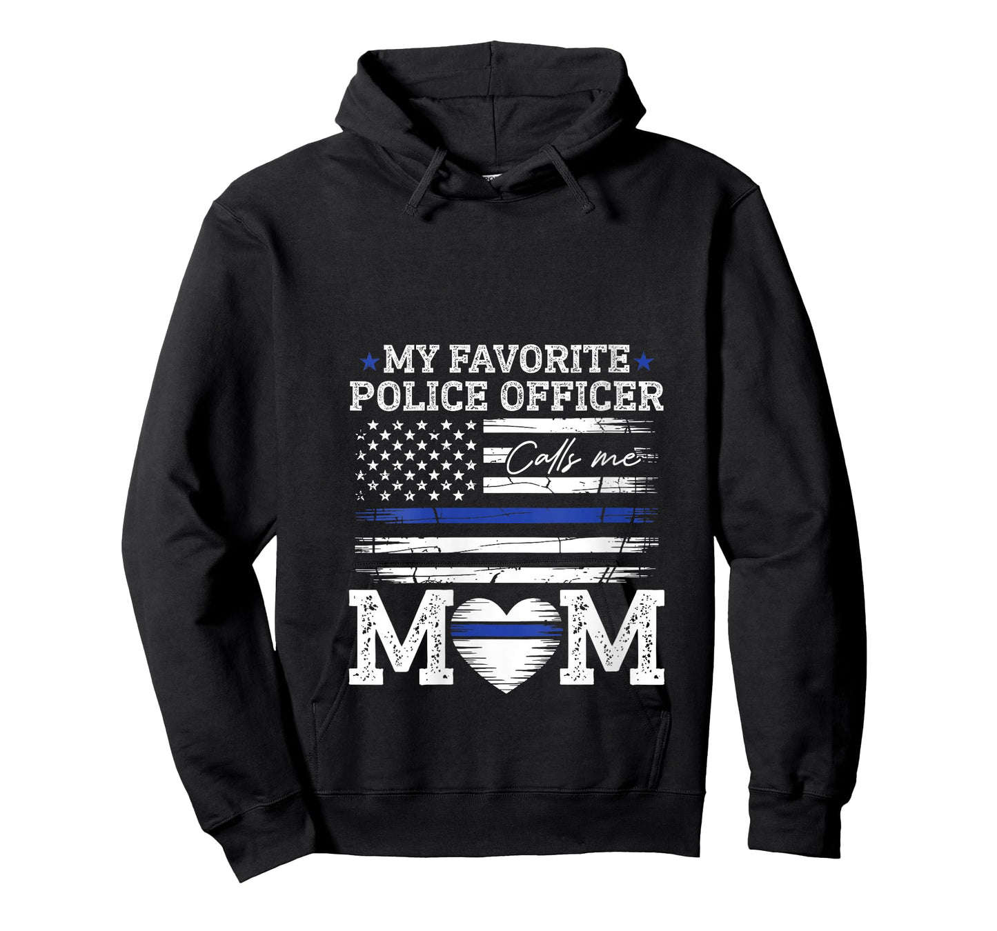 Womens My Favorite Police Officer Calls Me Mom Police Officer Mama V-Neck T-Shirt