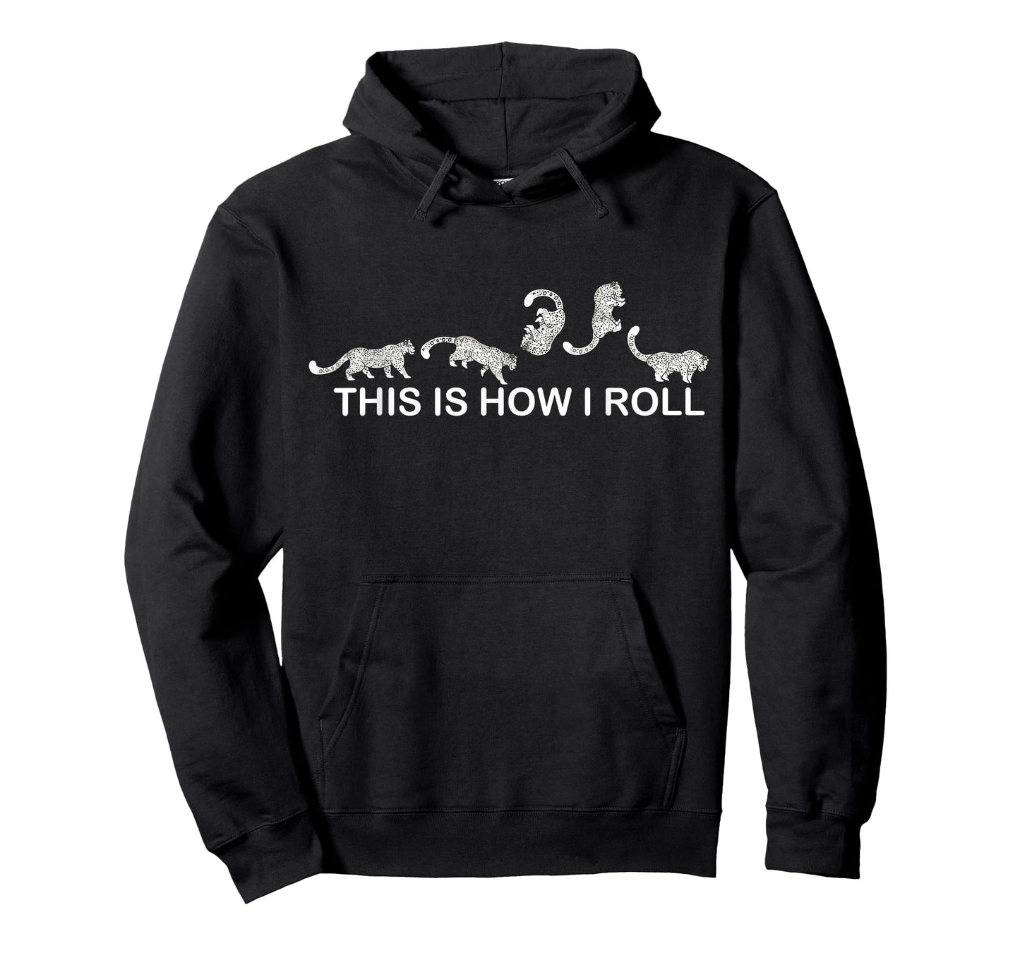 Snow Leopard How I Roll Kids Funny Snow Leopard T-Shirt
