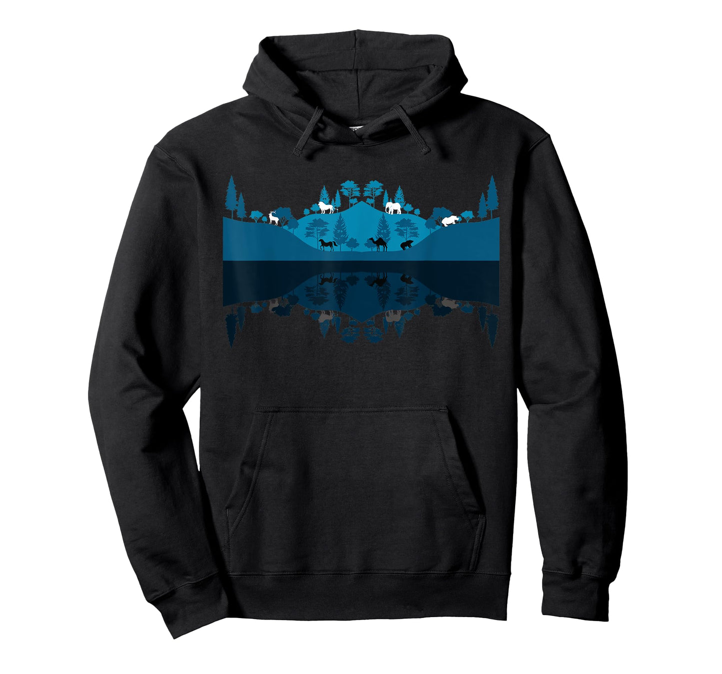 Wildlife Animals Outdoor Forest Trees Reflection Nature T-Shirt