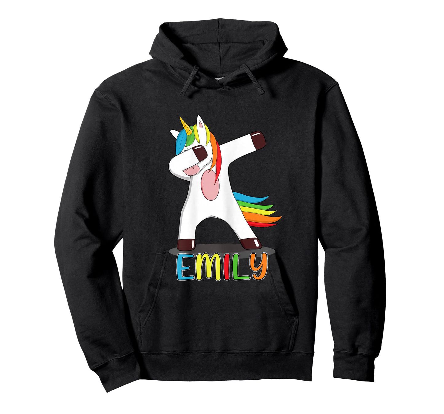 Emily Name - First Name Emily - Colourful Dabbing Unicorn T-Shirt