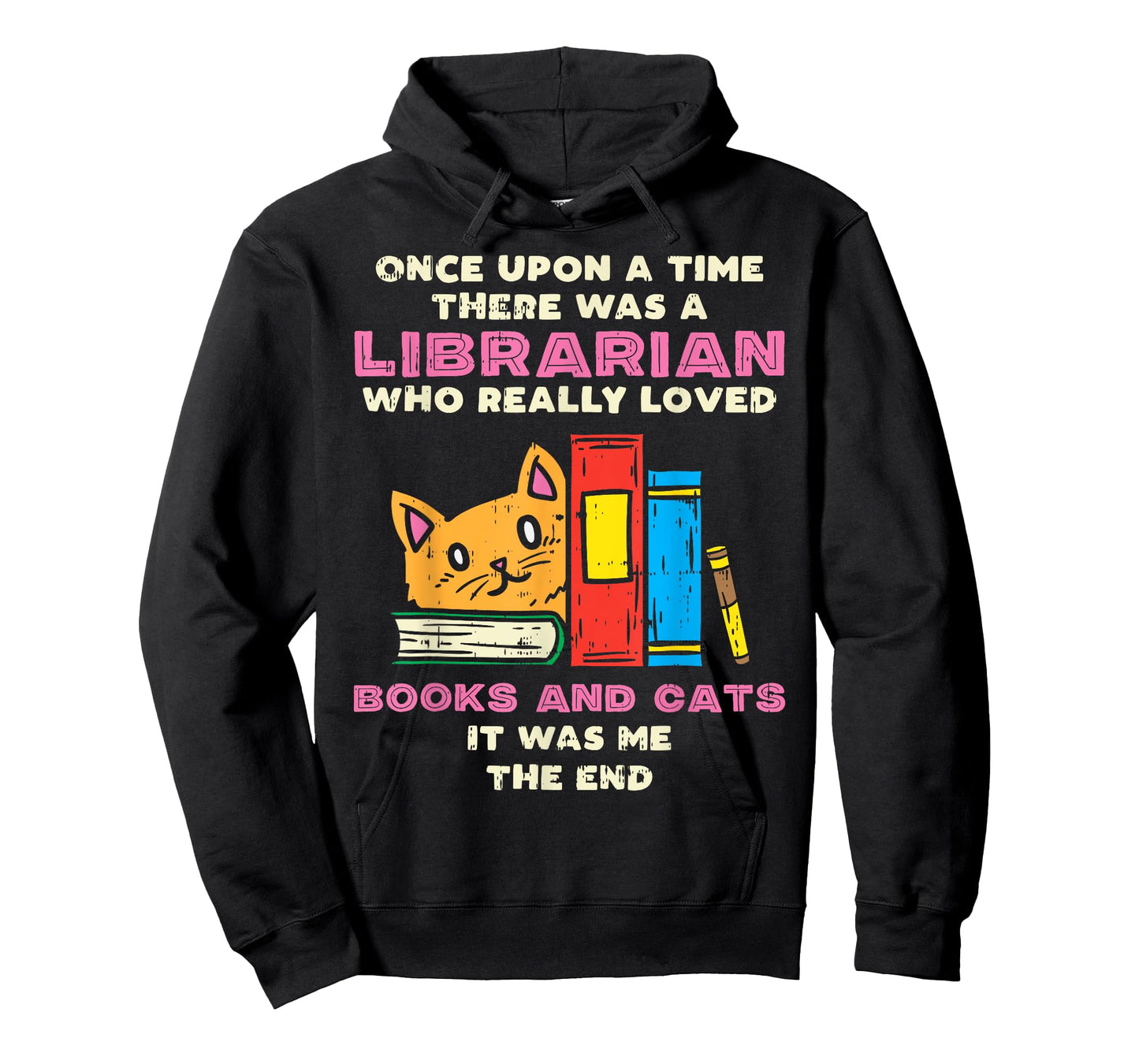Librarian Books And Cats Funny Pet Lover Library Worker Gift T-Shirt
