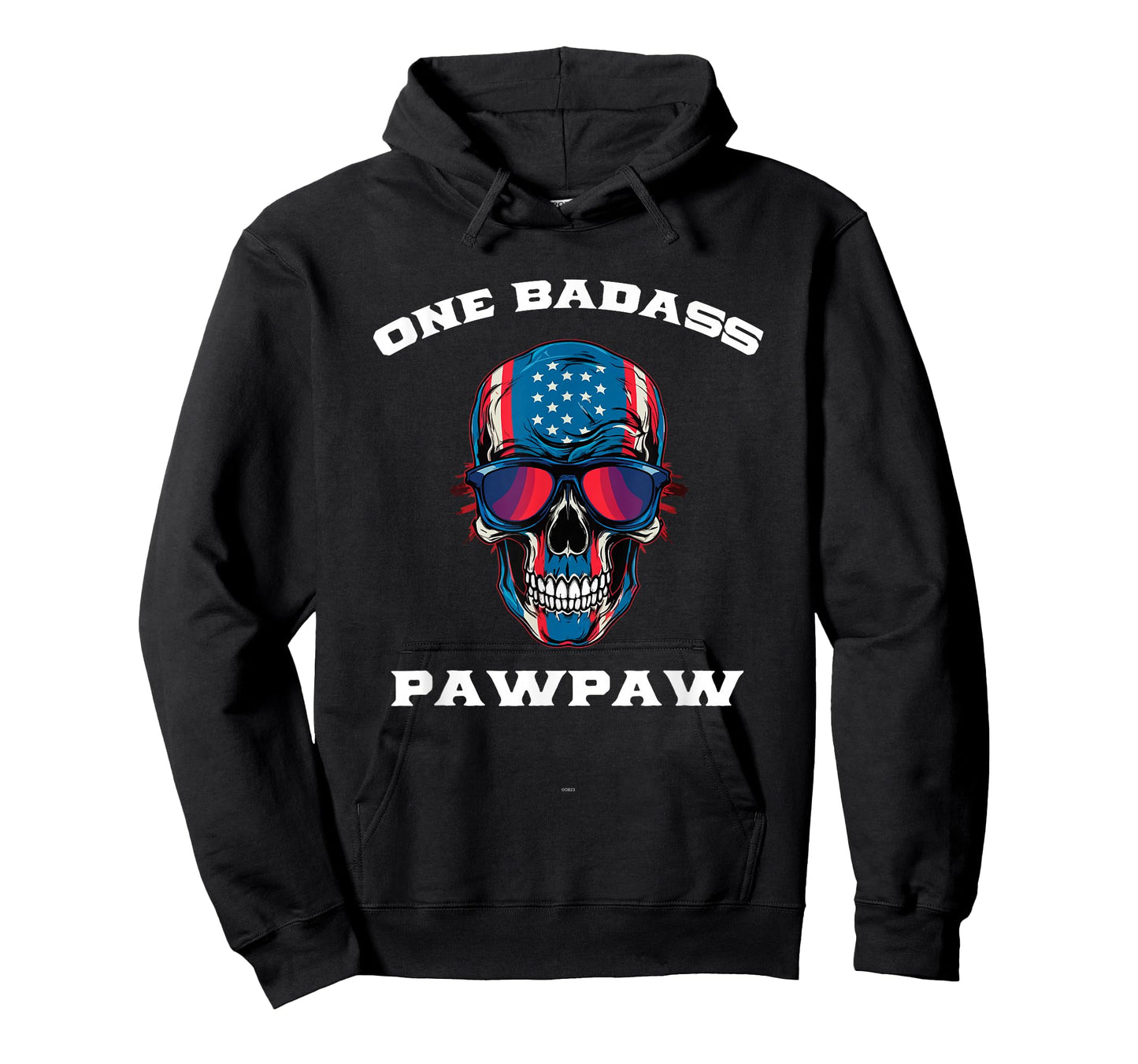 One Badass PawPaw American Flag US 4th of July USA Paw-Paw T-Shirt