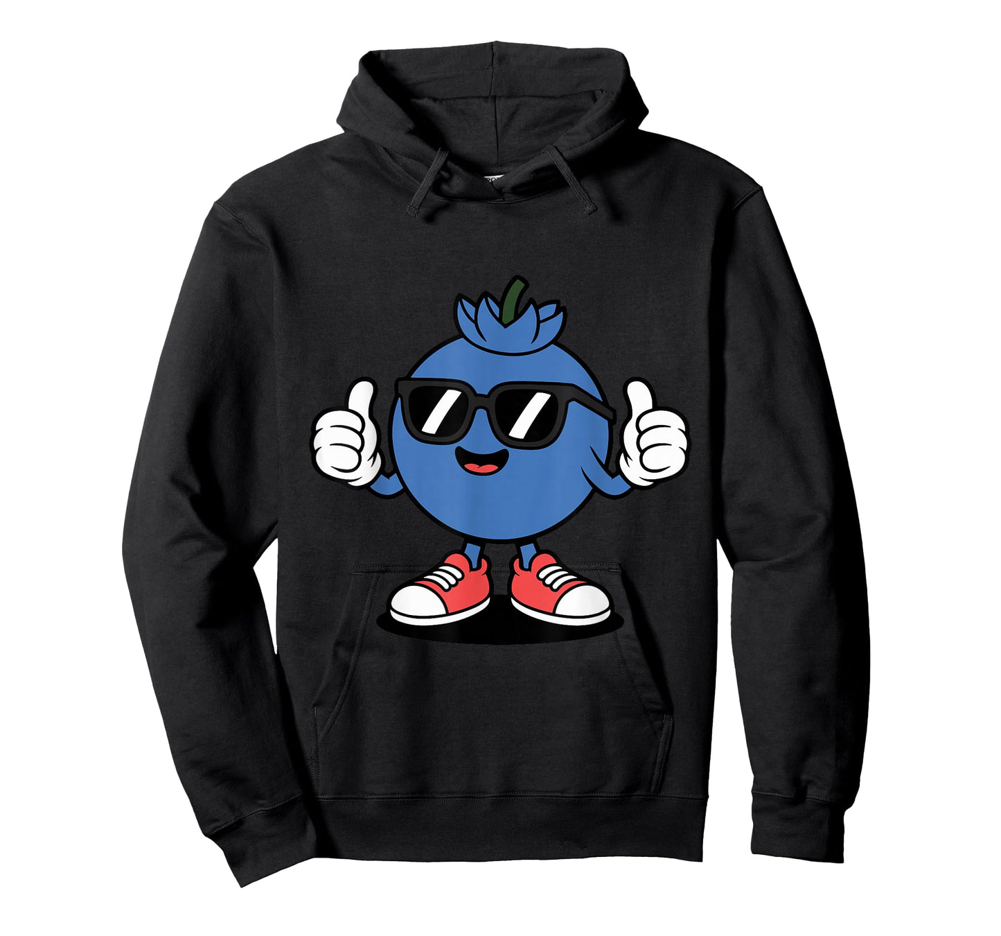 Cool Blueberry Lovers Funny Fruit Cartoon Character Design T-Shirt