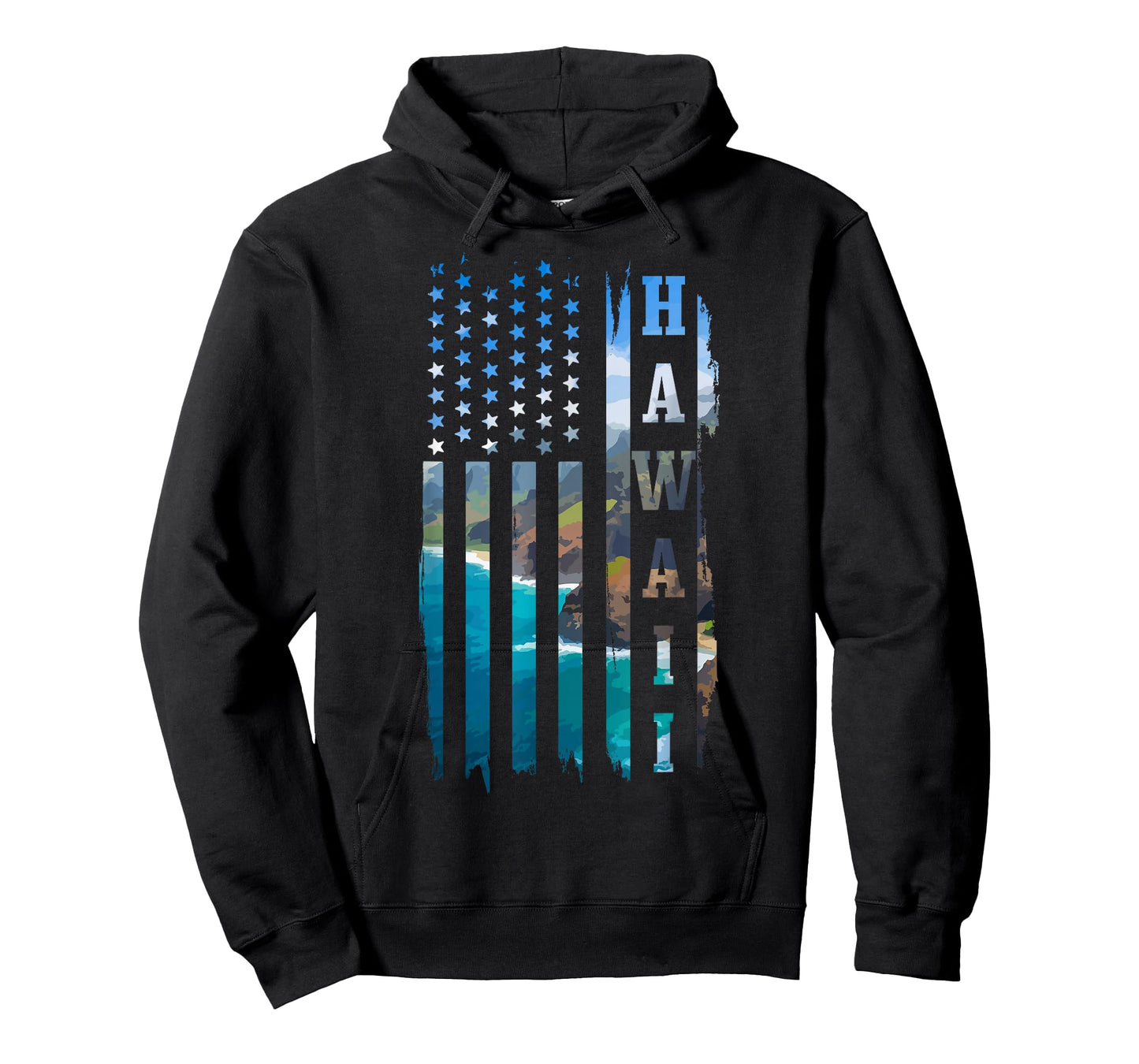 Hawaiian Flag Landscape Surfer T-Shirt