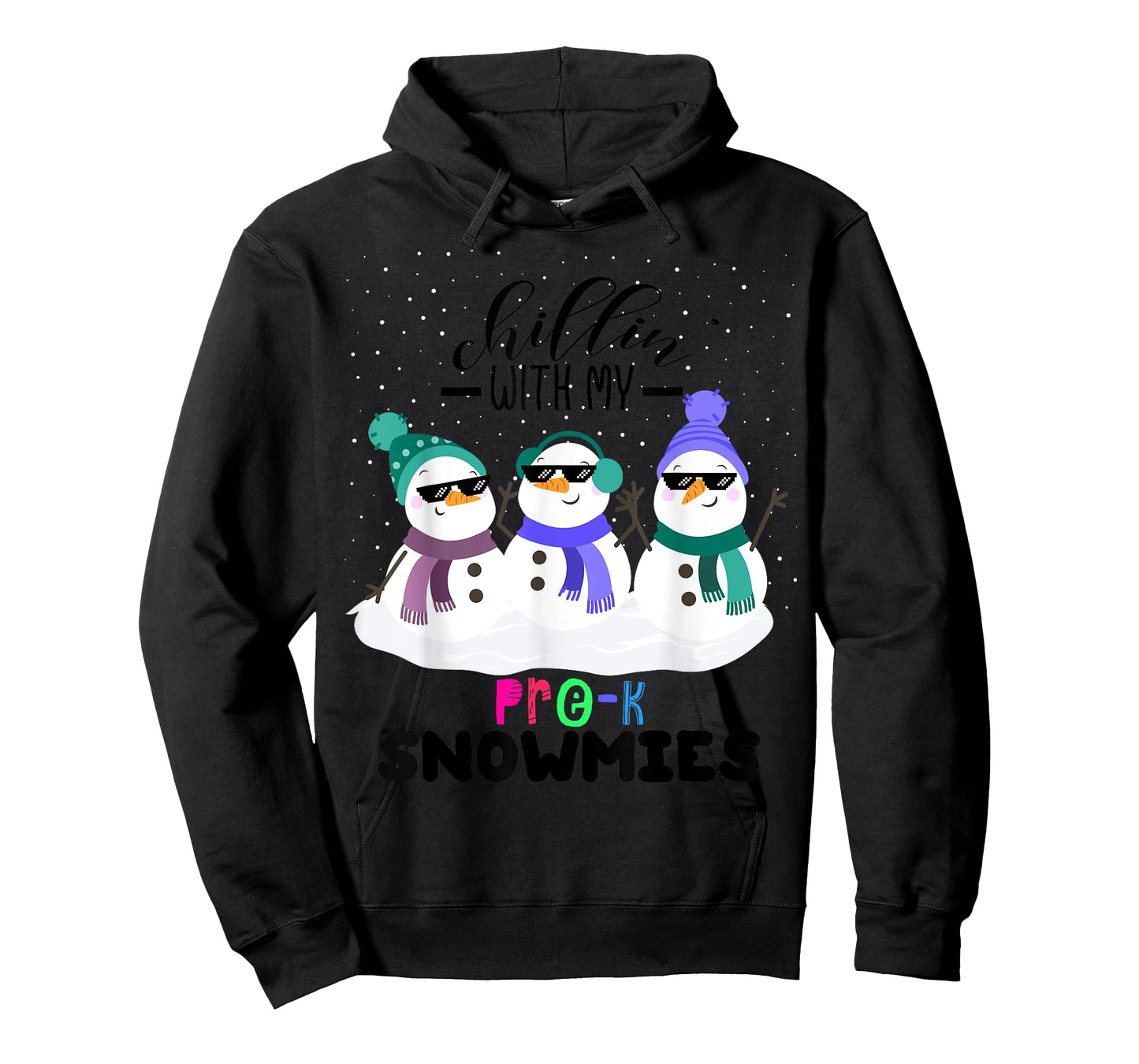 chillin with my pre-k snowmies christmas teacher gift Men Women Kids T-Shirt