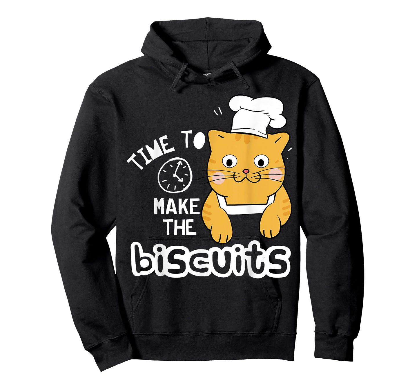 Chef Cat T-Shirt - Time To Make Biscuits T-Shirt for Men Women