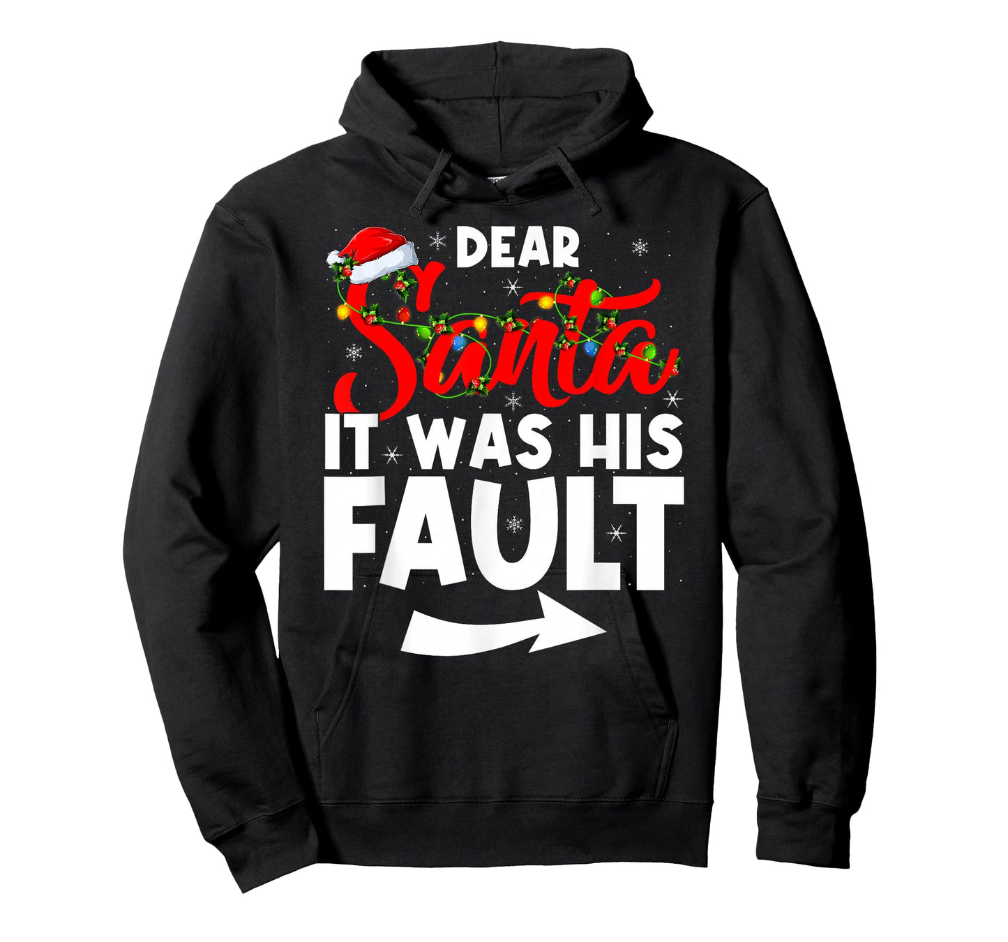 Christmas Couples Funny Dear Santa It was His Fault T-Shirt