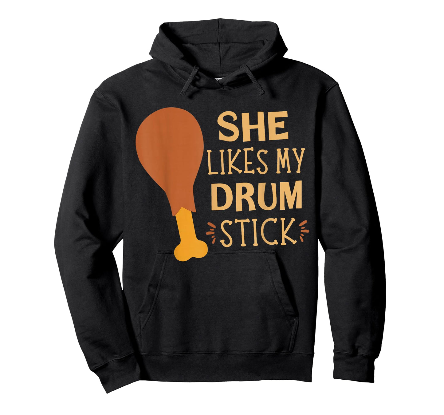 She Likes My Drum Stick Funny Couple Matching Thanksgiving T-Shirt