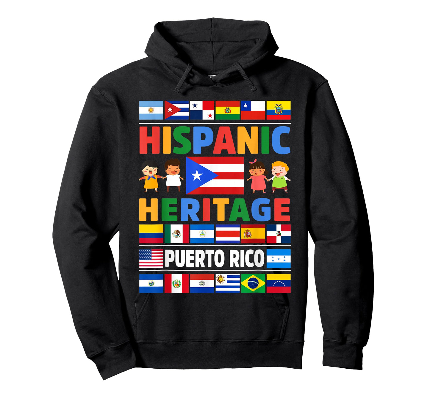 Hispanic Heritage Month Puerto Rico Flag Latino Kids T-Shirt