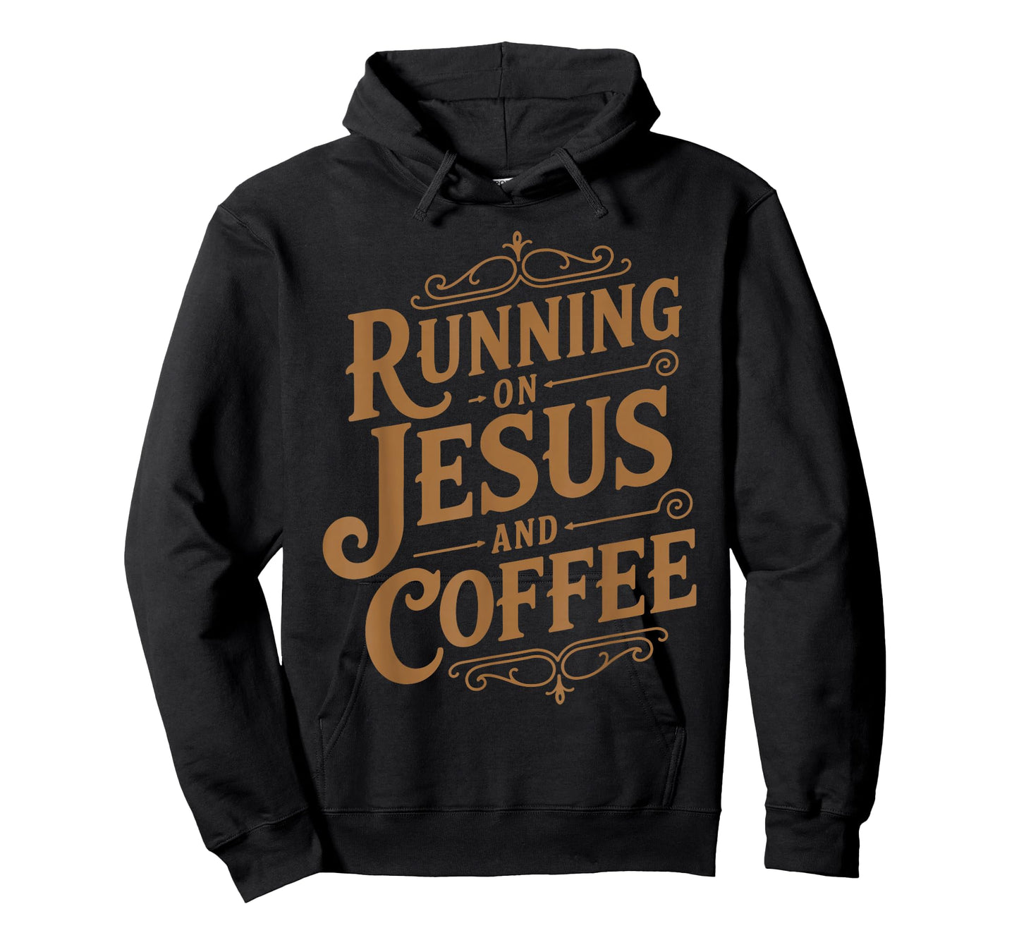 Running On Jesus and Coffee Funny Faith and Caffeine T-Shirt