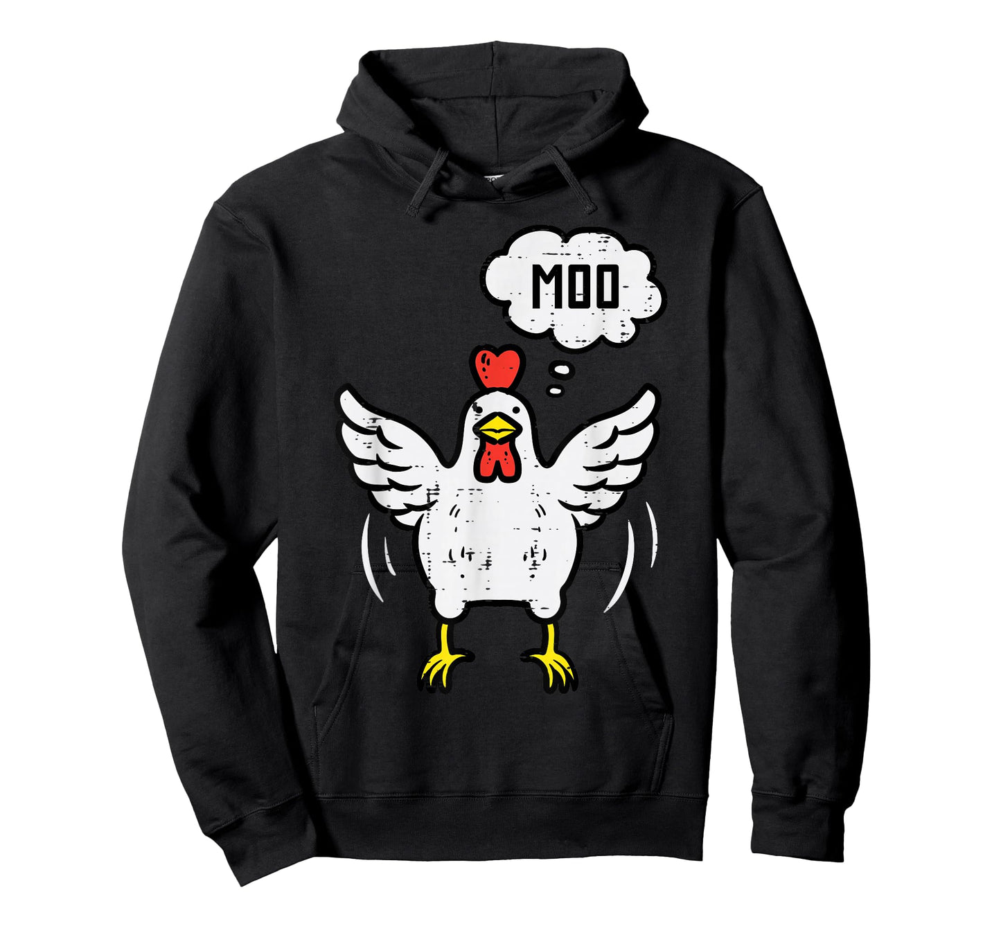Chicken Cow Moo Funny Farm Animal Hen Farmer Men Women Kids T-Shirt