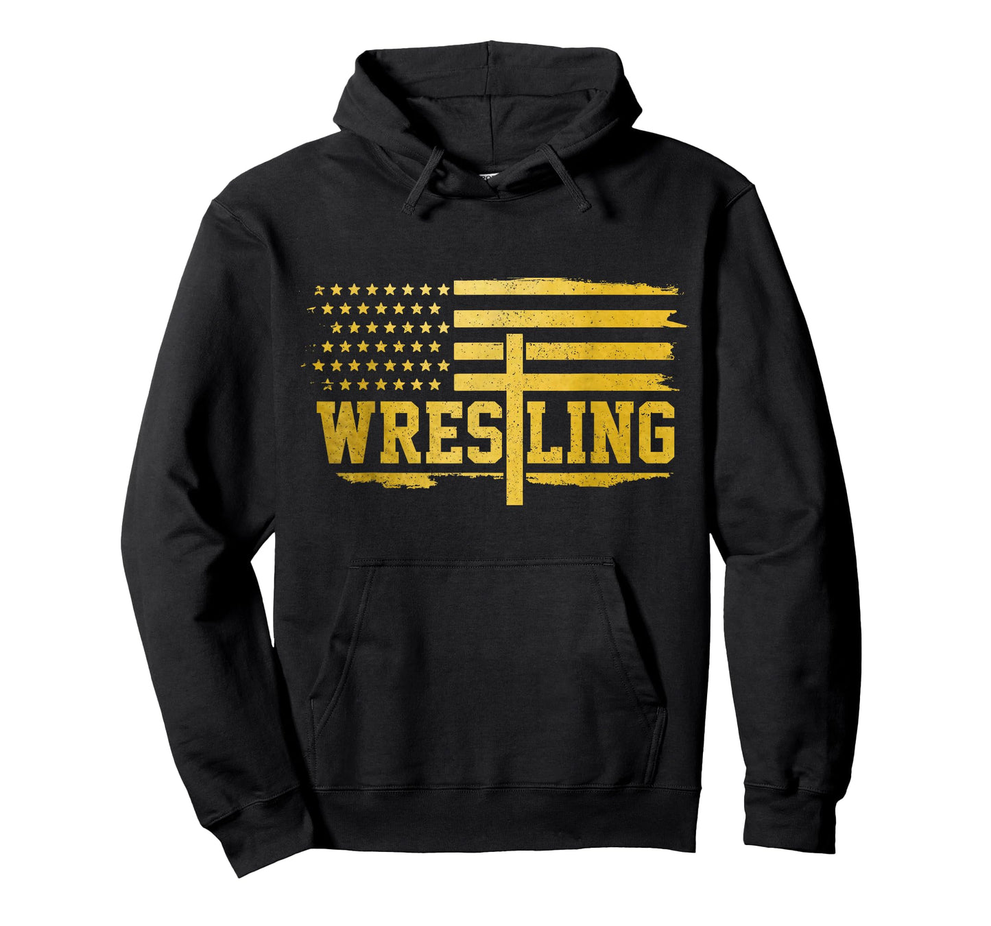 Christian Wrestling American Flag Vintage Patriotic Wrestler T-Shirt