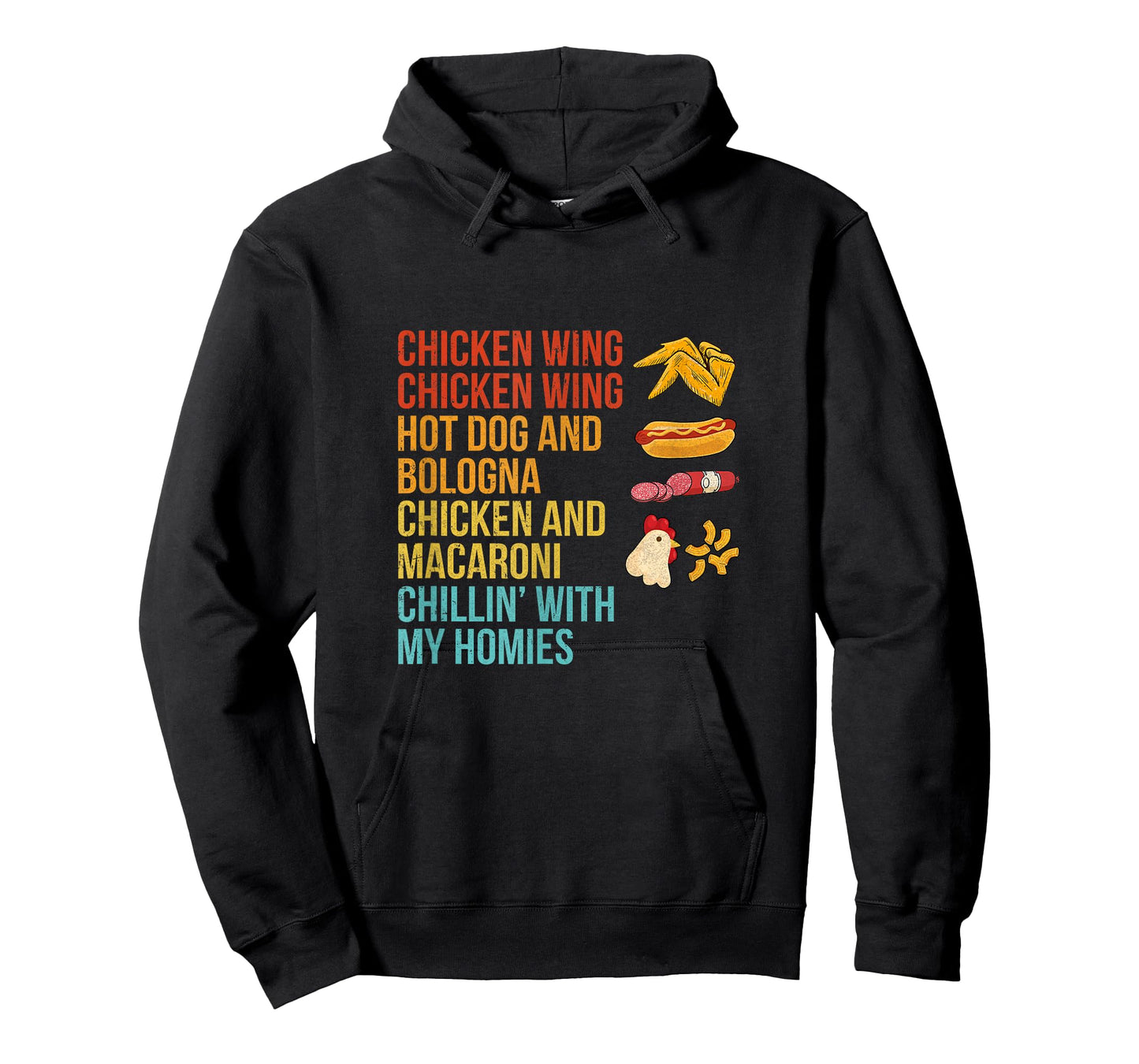 Chicken Wing Chicken Wing Hot Dog and Bologna T-Shirt
