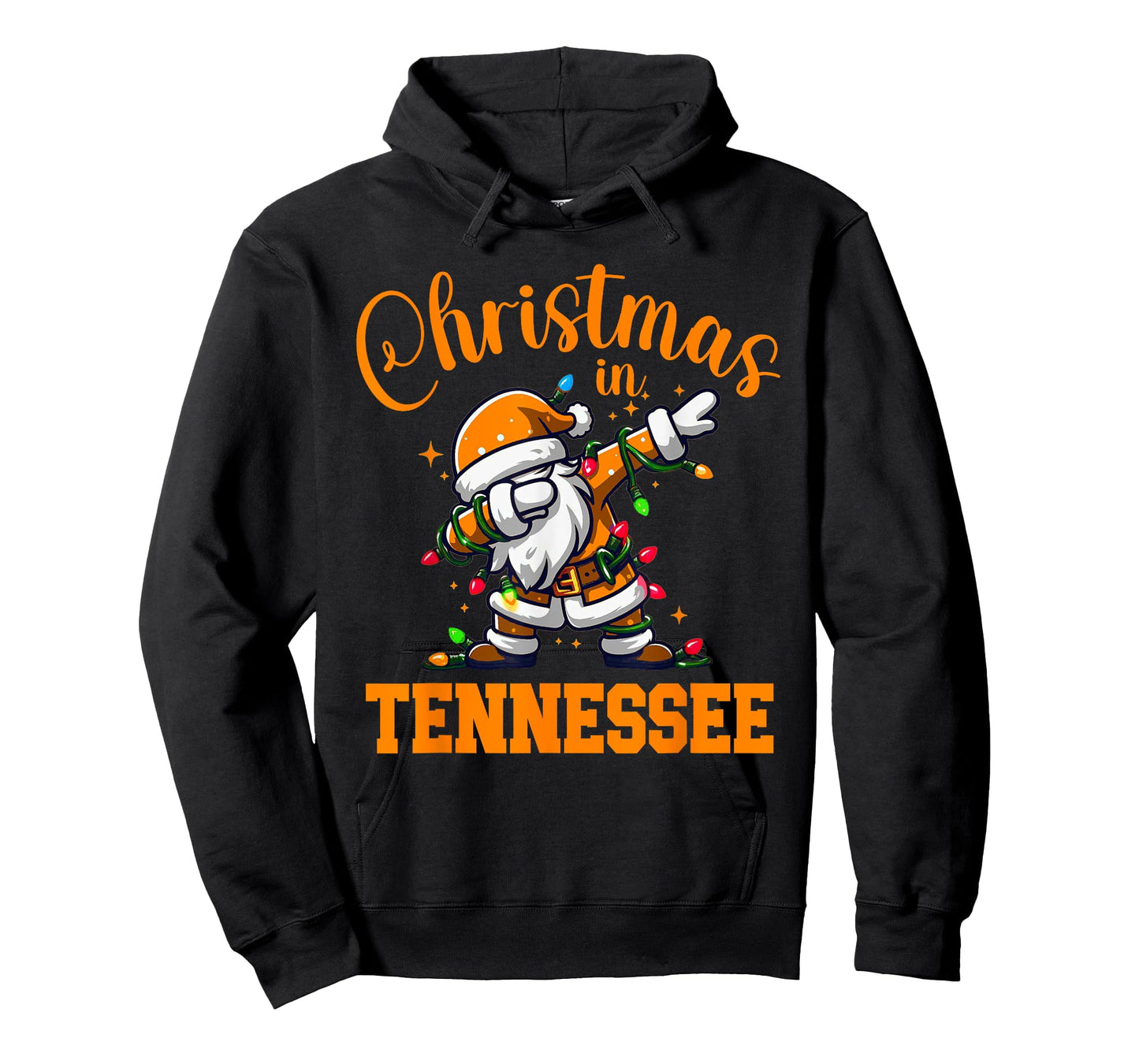 Merry Christmas In Tennessee Funny Dabbing Santa Claus T-Shirt