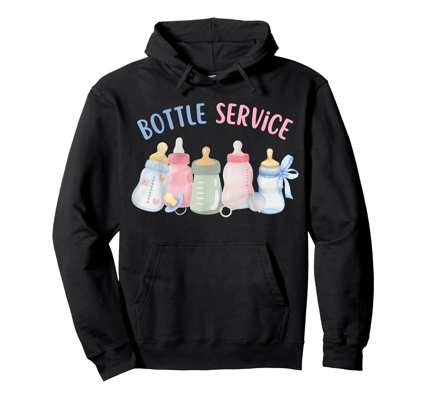 Coquette Bow Bottle Service Baby Barista NICU MBU L&D Nurse T-Shirt