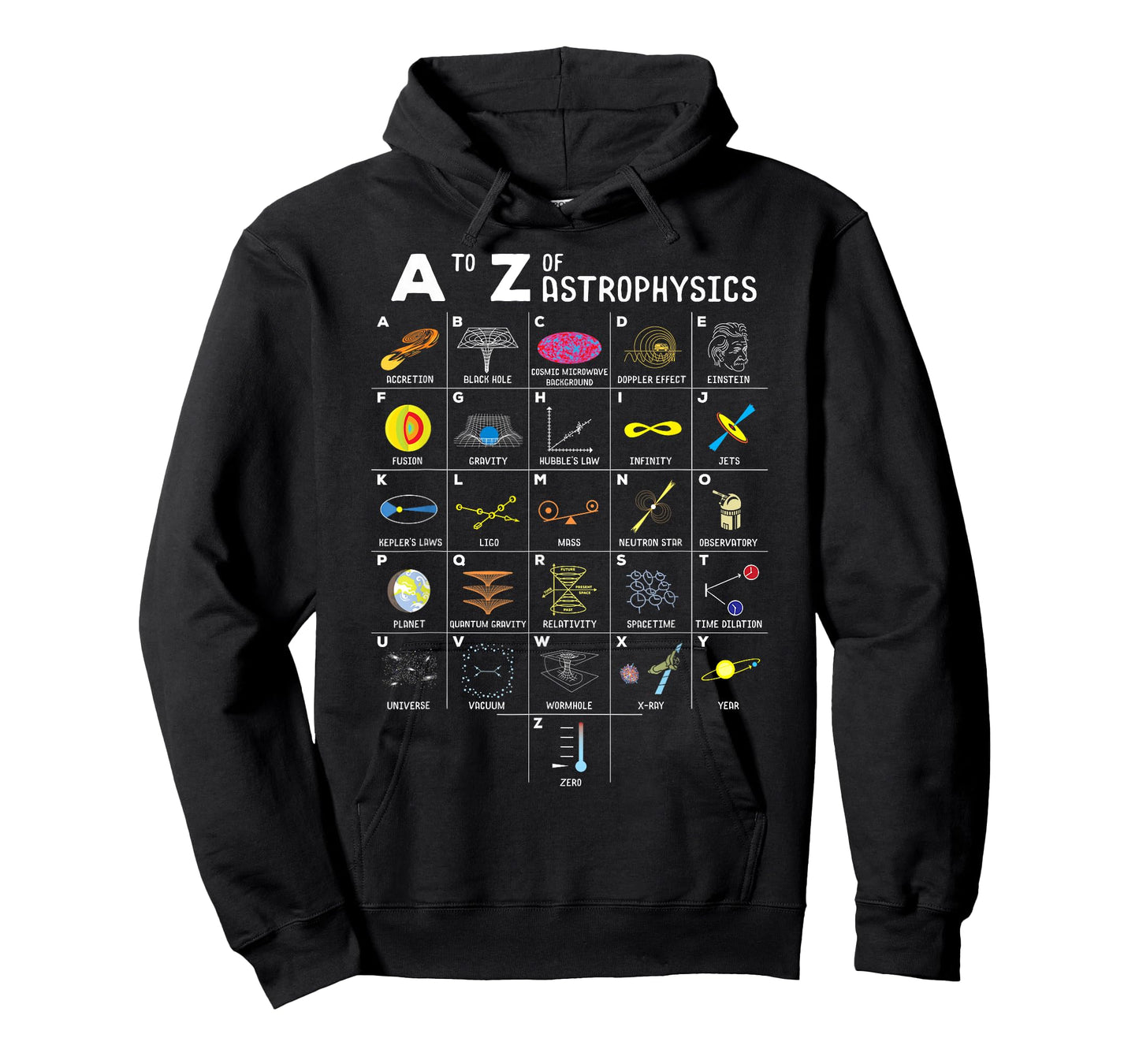 A to Z Funny Astronomy Lovers Astrophysics Astronomers T-Shirt