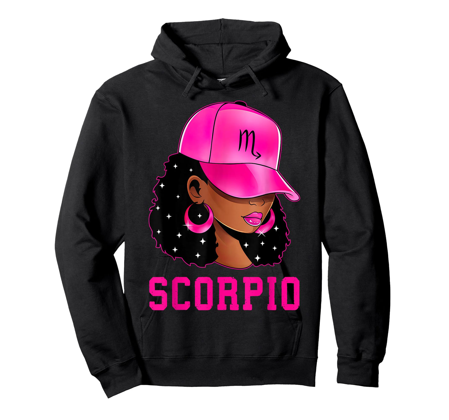 Scorpio Queen Sassy Black Woman Afro Girl Zodiac Sign T-Shirt