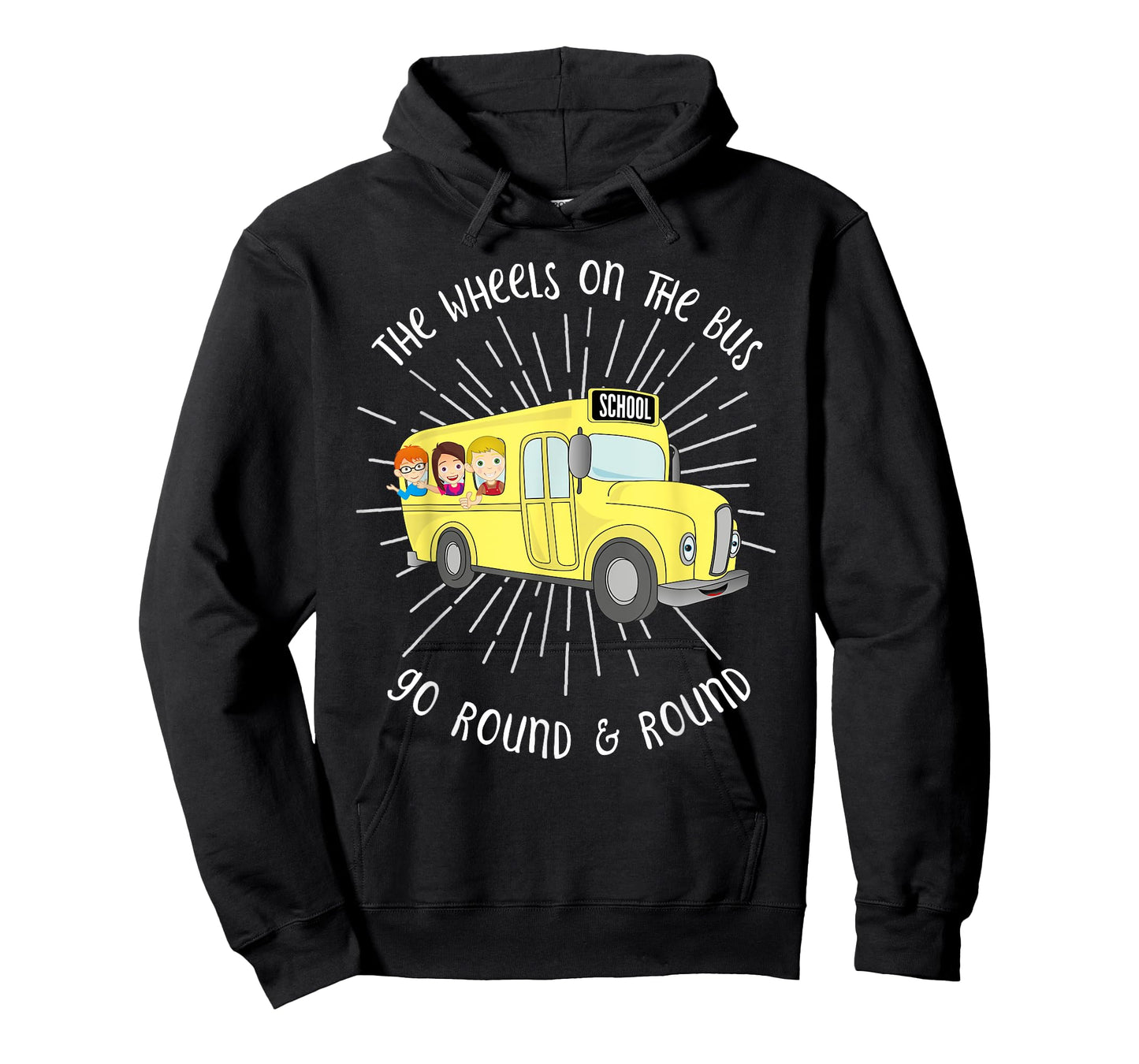 The Wheels on the Bus Graphic musical Nursery Rhyme T-Shirt T-Shirt