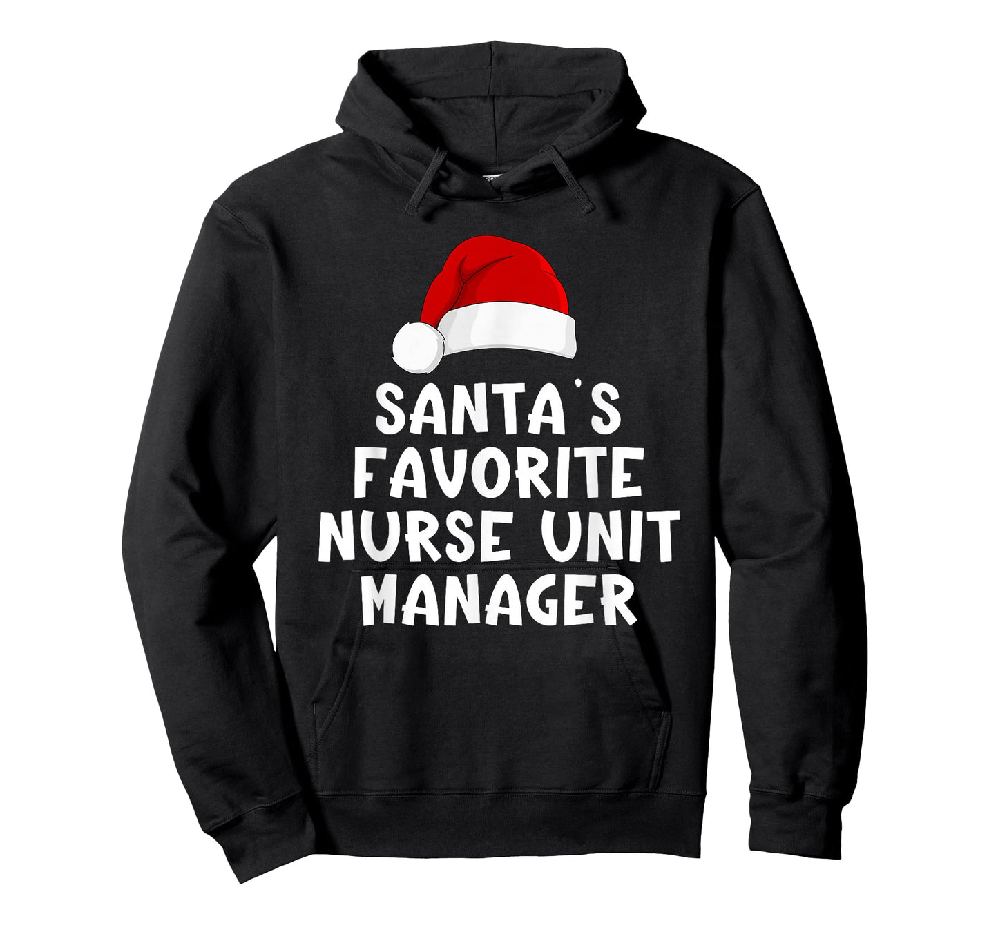 Christmas Santa's Favorite Nurse Unit Manager Funny Pajama T-Shirt