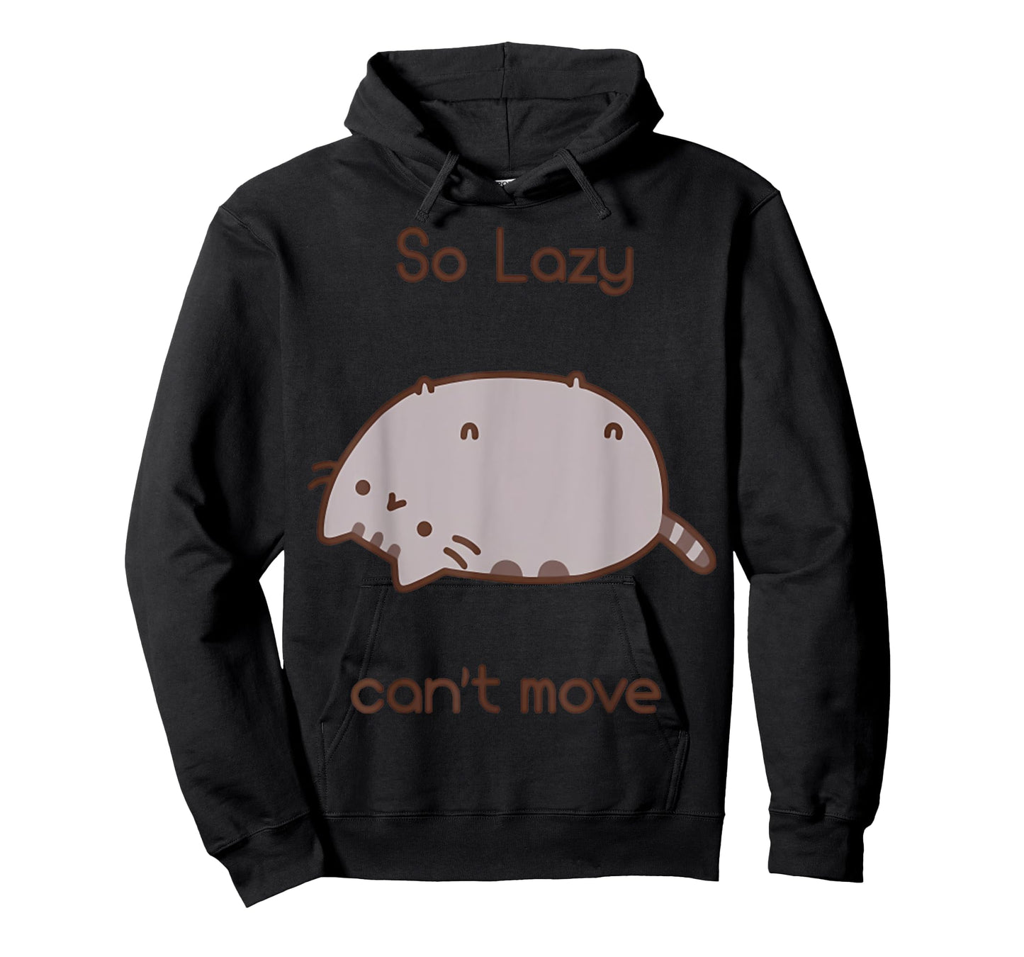 The Cat Is So Lazy And He Cant Move Animal Funny T-Shirt for Men Women