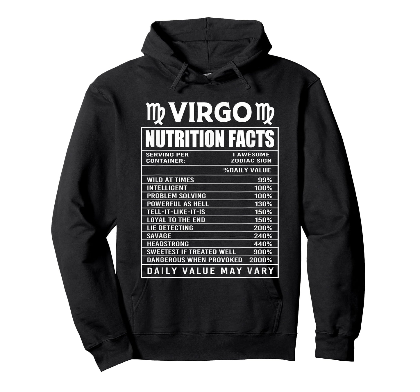 Virgo Nutrition Facts T-Shirt