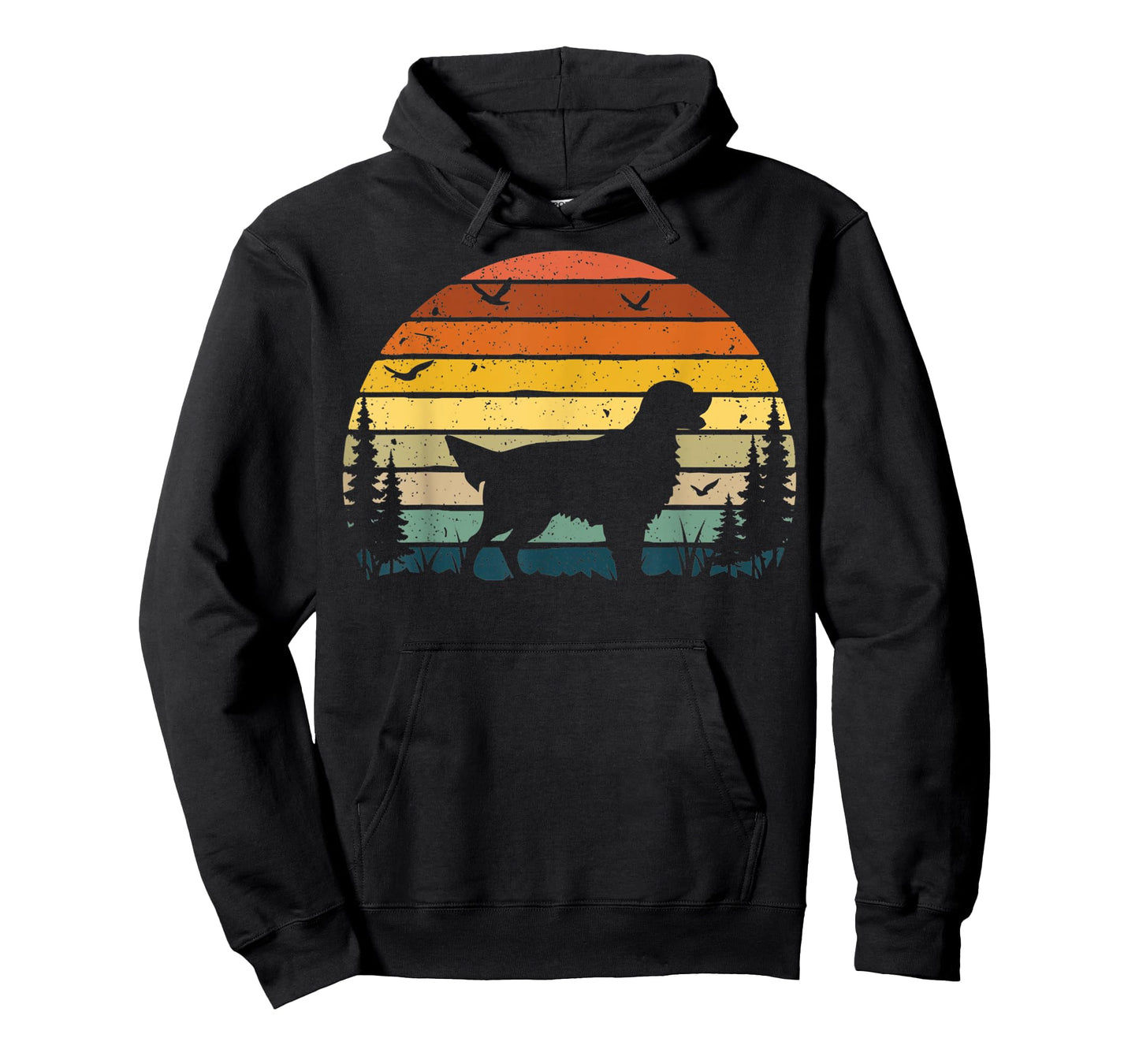 Flat-coated Retriever Dog Retro Vintage Men Women T-Shirt