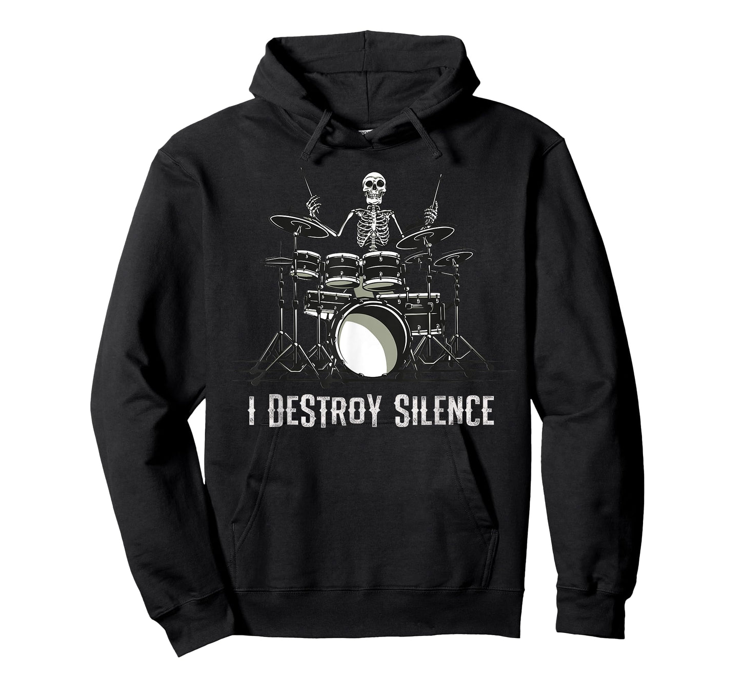 Skeleton Drummer Skull Drum Set Metal Rock Band T-Shirt