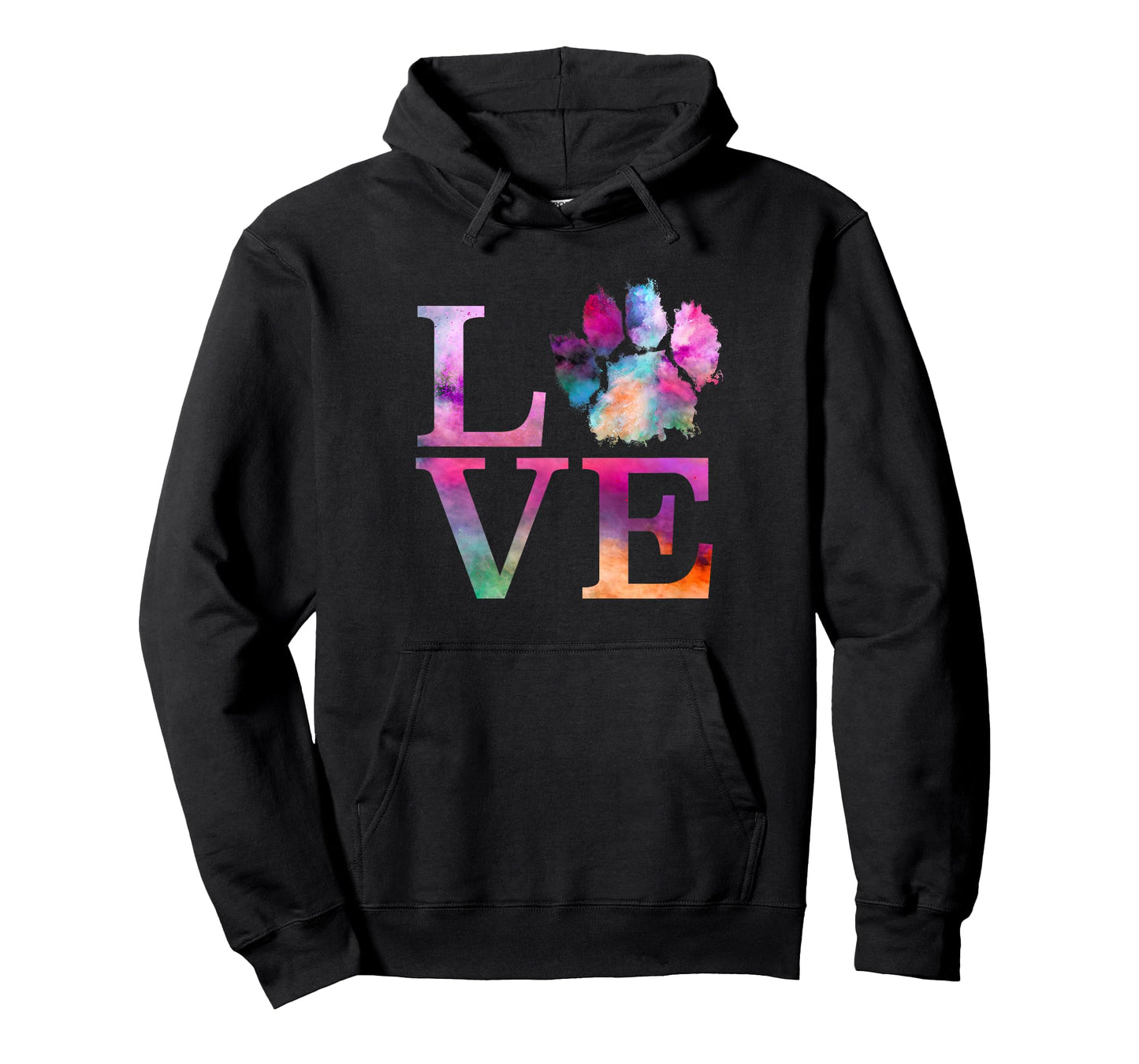 Love Dog Paw Print Shirt Colorful Messy Animal Gifts Women T-Shirt