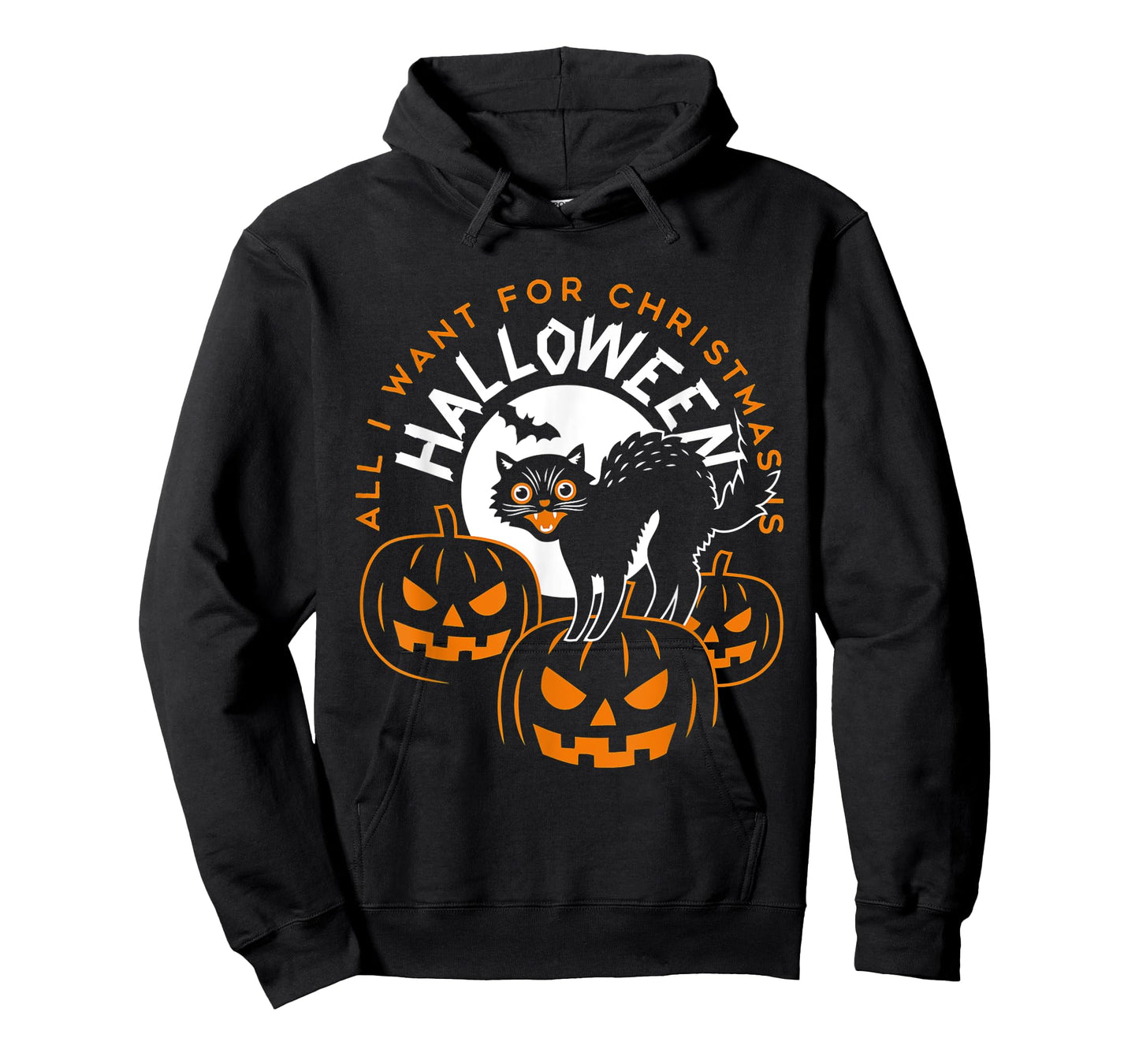 All I Want For Christmas Is Halloween Funny Cat Pumpkin Men Women T-Shirt