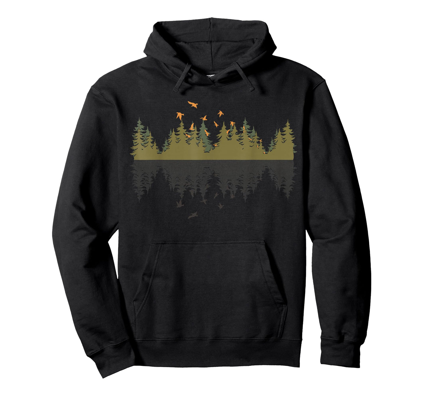Trees Reflection Birds Trees Nature Wildlife Outdoors Forest T-Shirt