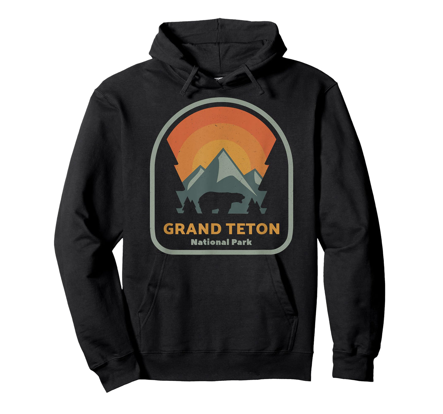 Grand Teton National Park Retro Sunset Vintage T-Shirt