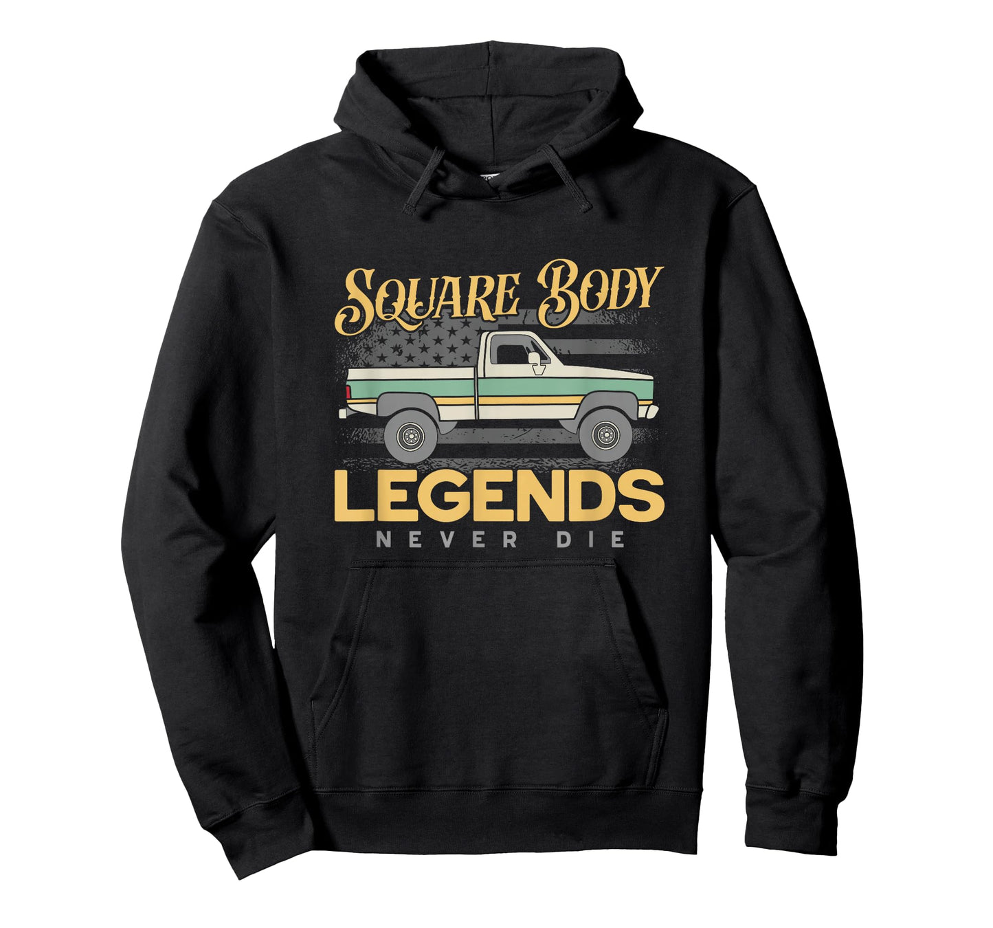 Square Body Legends Never Die Artwork For A Truck Driver T-Shirt