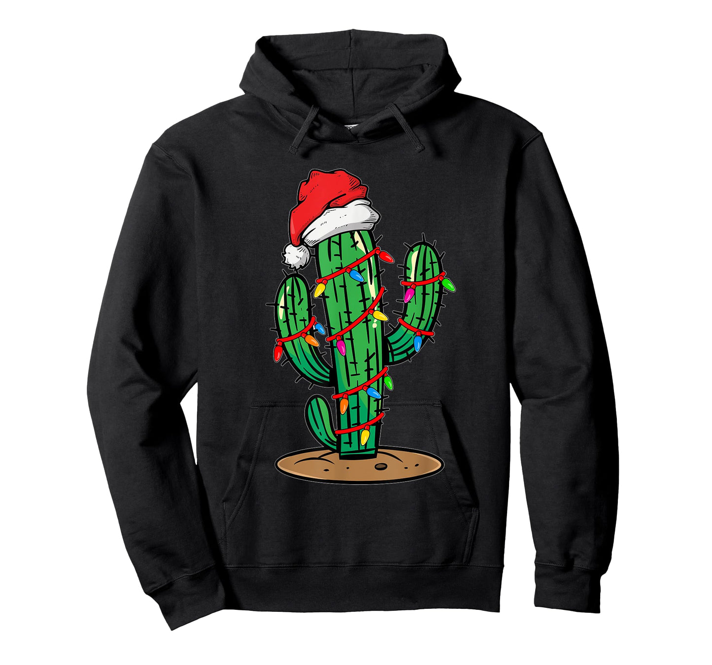 Christmas Lights Cactus Lover Funny Xmas Gift T-Shirt