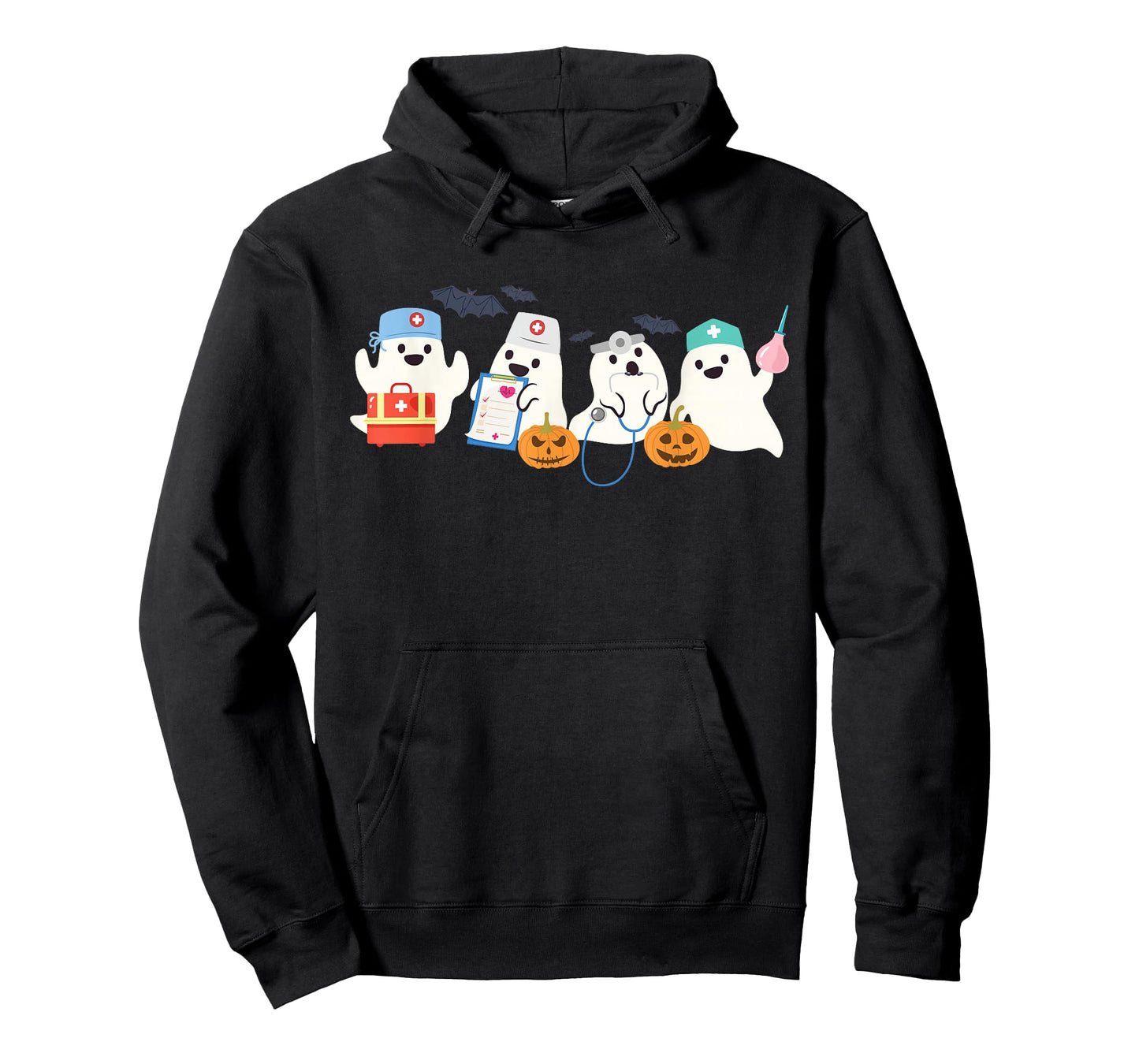 Cute Ghost Nurse Halloween Medical Boo Doctor Scary Hospital T-Shirt