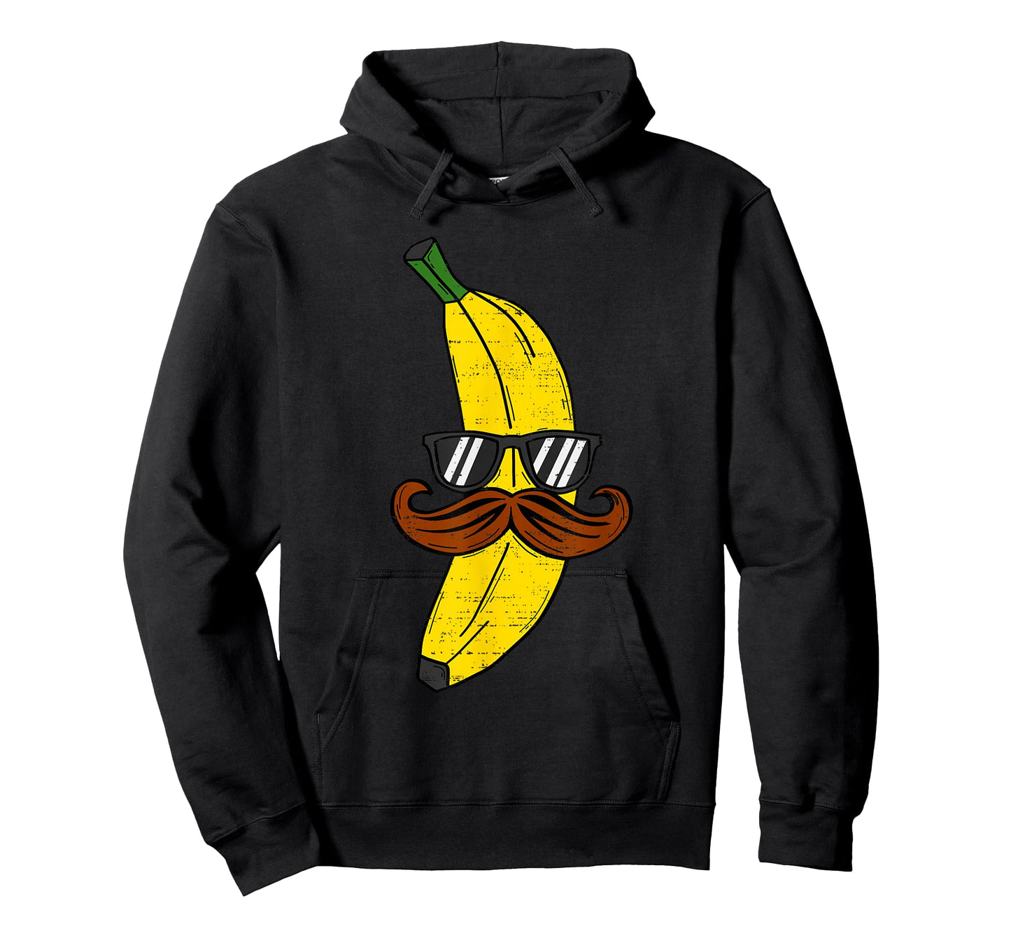 Funny Banana Mustache Sunglasses Fruit Face Kids Boys Mens T-Shirt