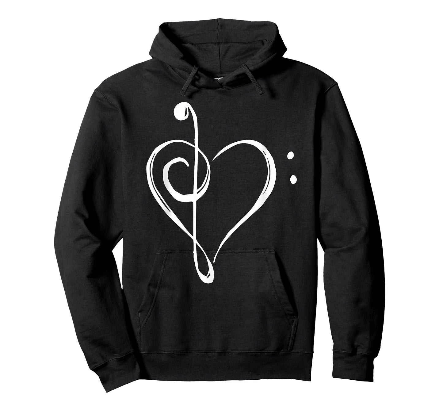 Love Music - Treble and Bass Clef Heart T-Shirt T-Shirt