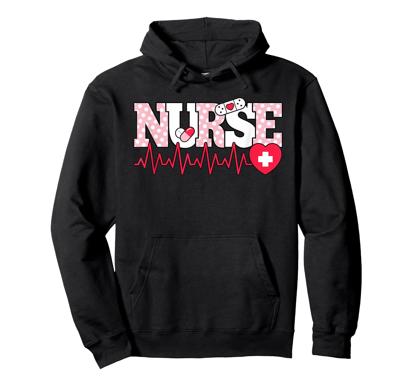 Cute Pink Nurse Heartbeat Nursing Women T-Shirt