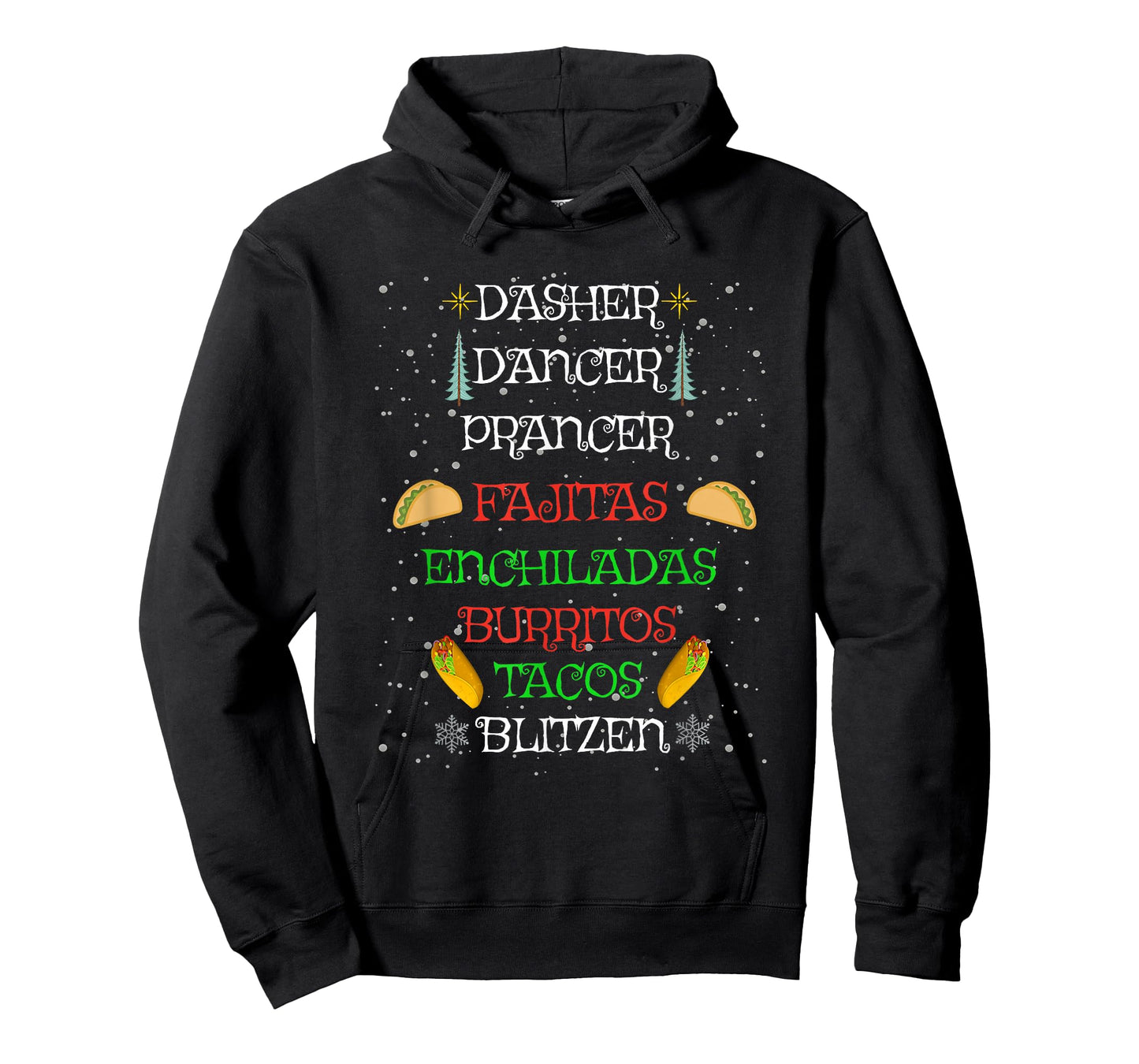 Cute Christmas Reindeer Fajita Enchiladas Burritos Tacos T-Shirt