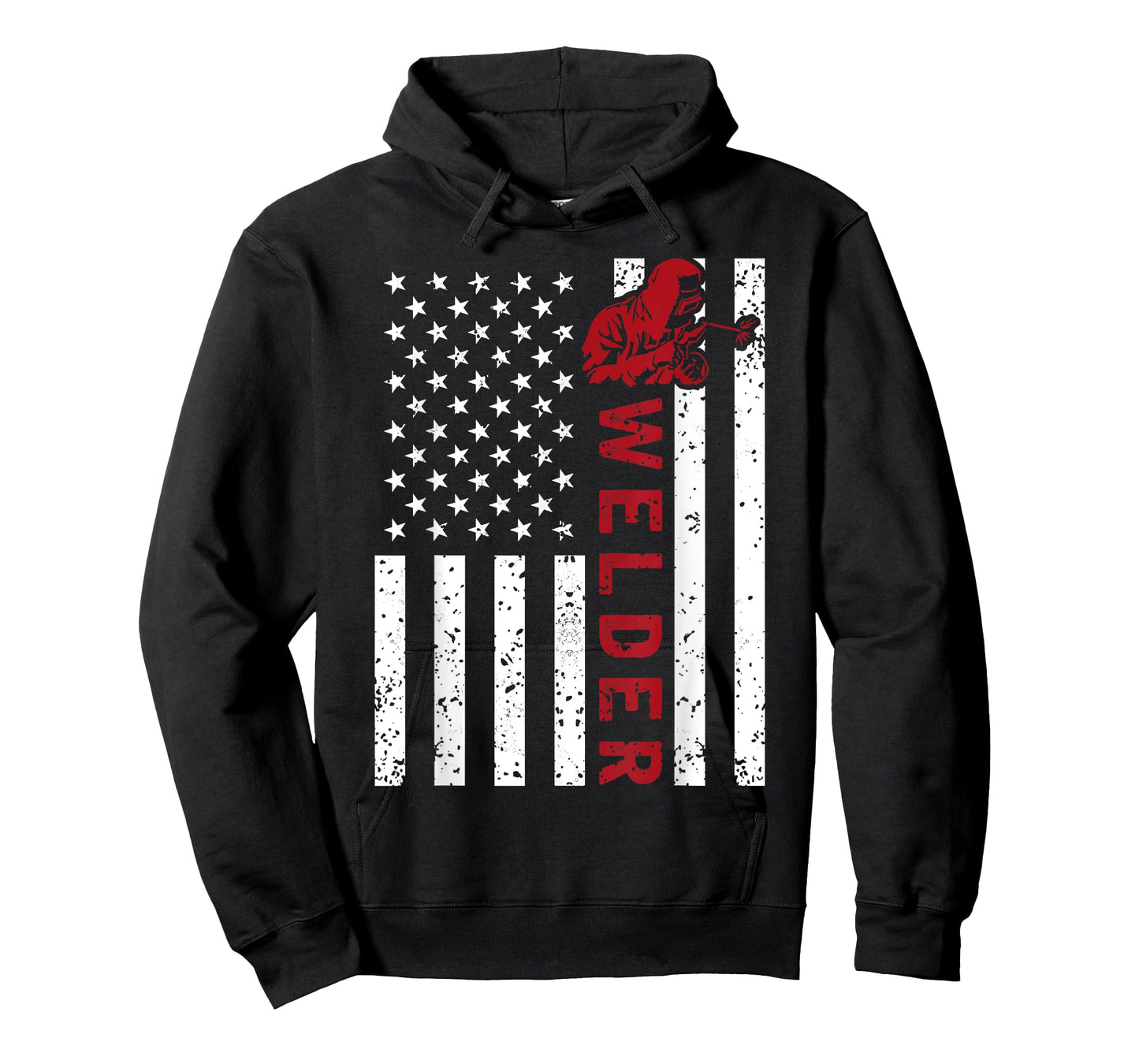 American Flag Welder Welding Vintage Metal Worker Cool Gifts Women Girls Kids Men T-Shirt