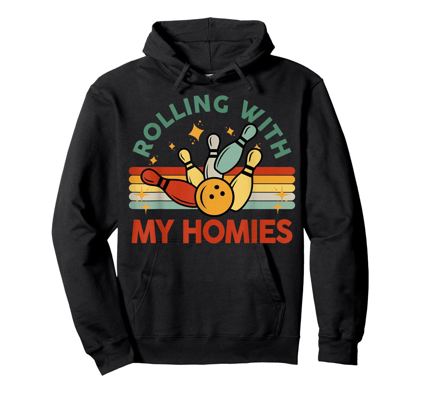 Bowling-Shirt Men Women Kids Funny Rolling With My Homies T-Shirt