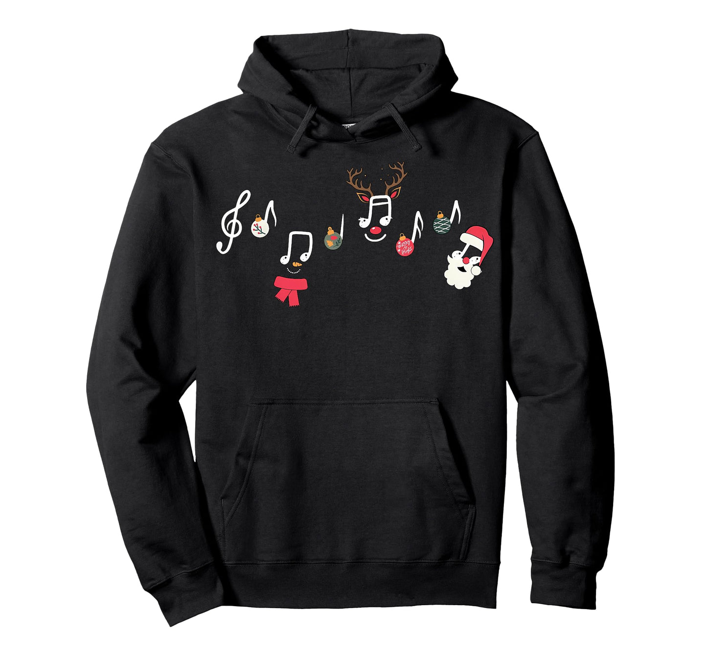 Christmas Santa Snowman Reindeer Music Notes Teacher Holiday T-Shirt