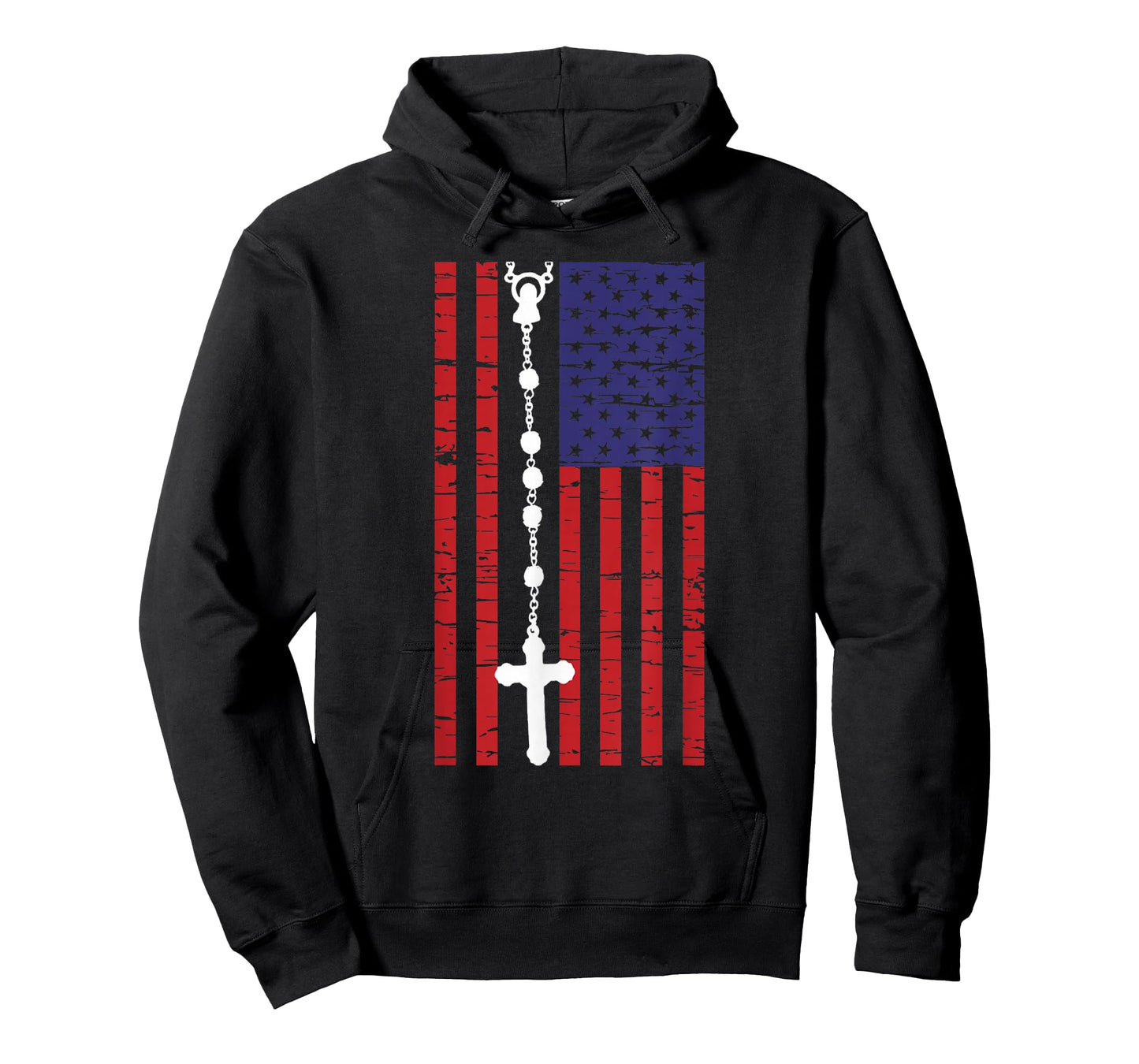 American Flag Rosary Catholic T-Shirt