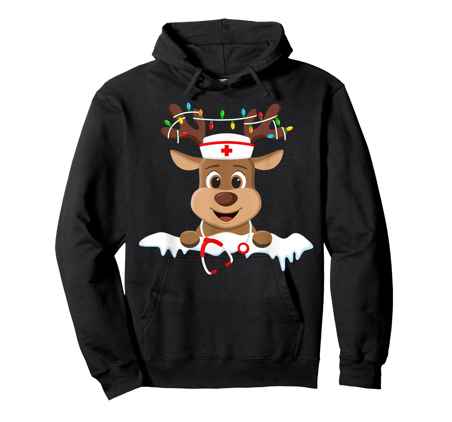 Christmas Nurse Love NICU RN ER Santa Reindeer Nurse Hat Elf T-Shirt