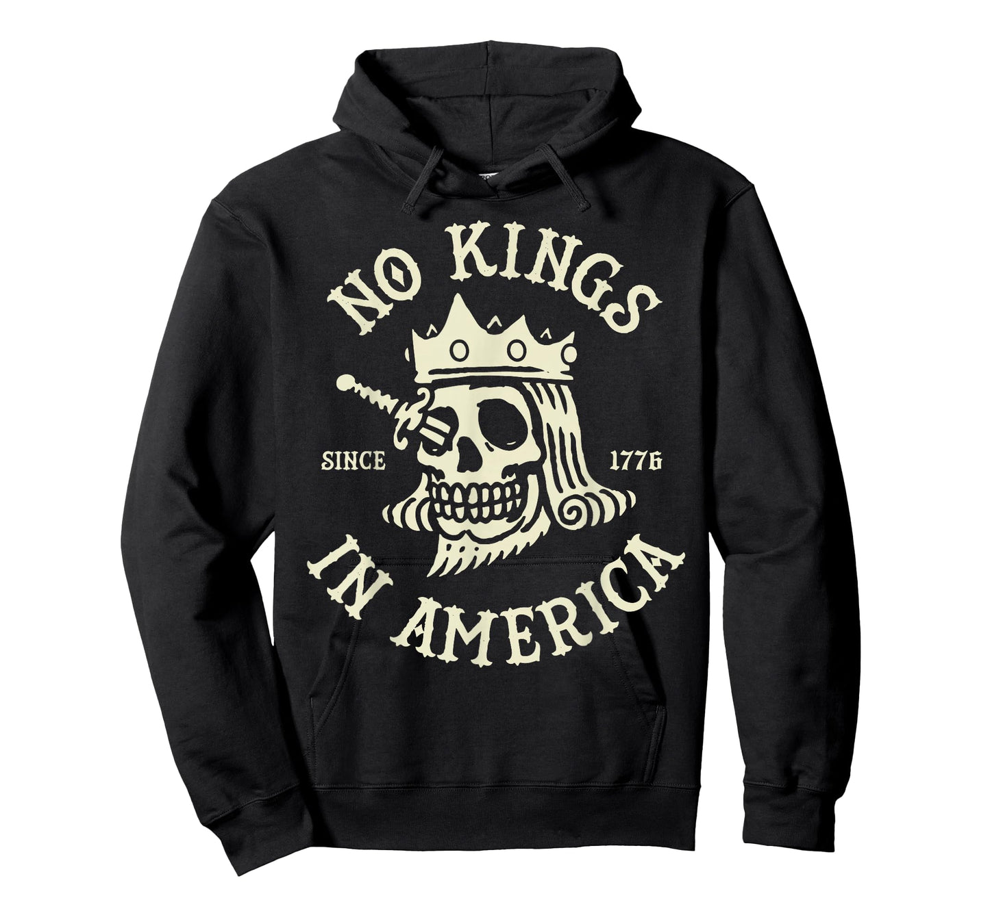 Skull No Kings In America Since 1776 T-Shirt