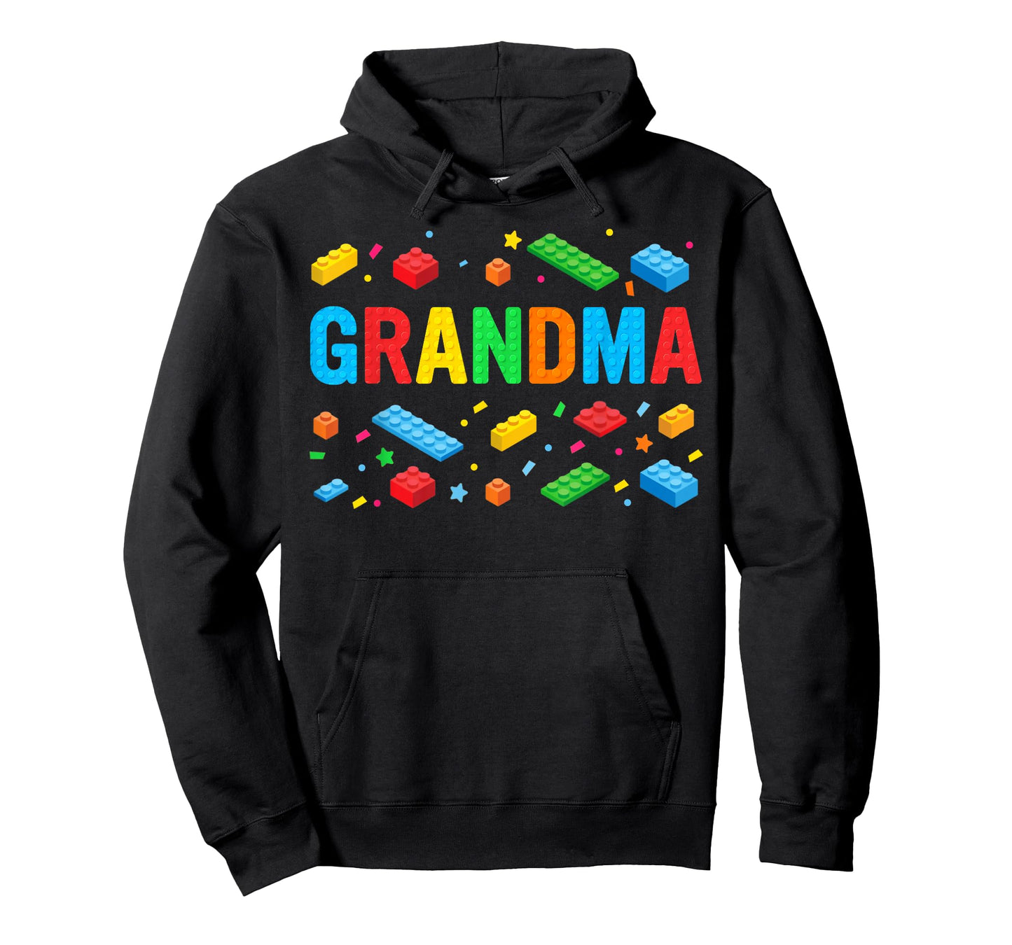 Grandma Master Builder Building Bricks Blocks Family Funny T-Shirt